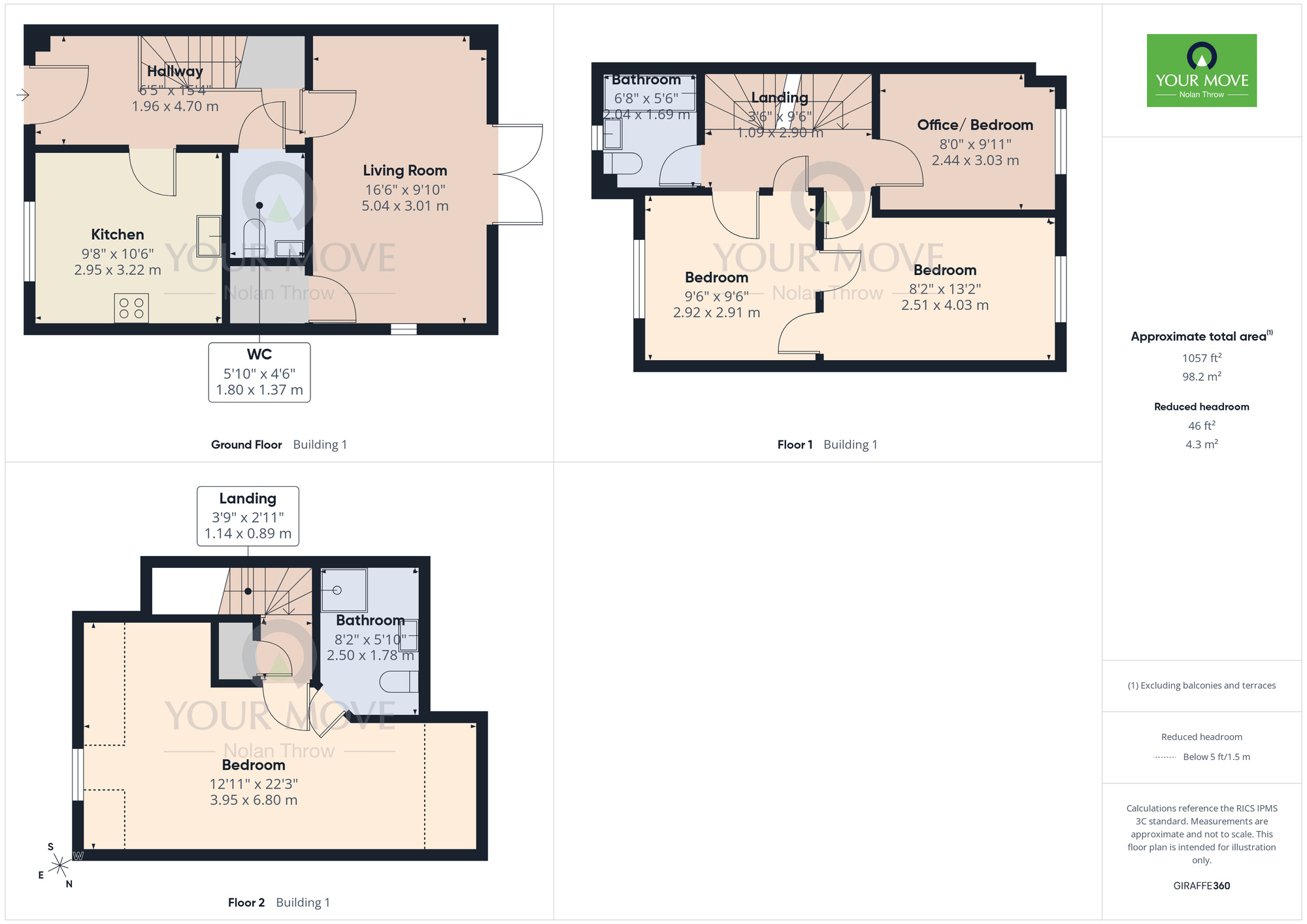 Floorplan of 4 bedroom Semi Detached House for sale, Kipling Way, Overstone Gate, Northampton, NN6