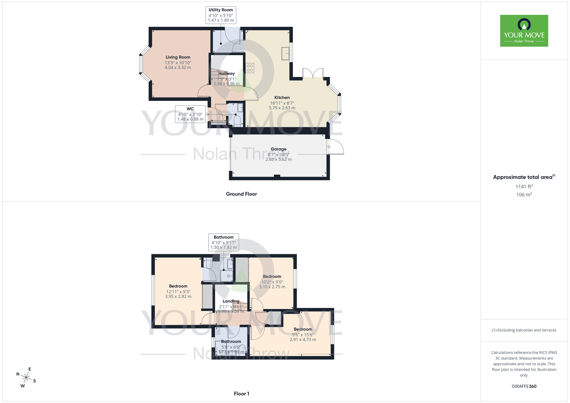 Floorplan of 3 bedroom Detached House to rent, Dapplestone Close, West Hunsbury, Northampton, NN4