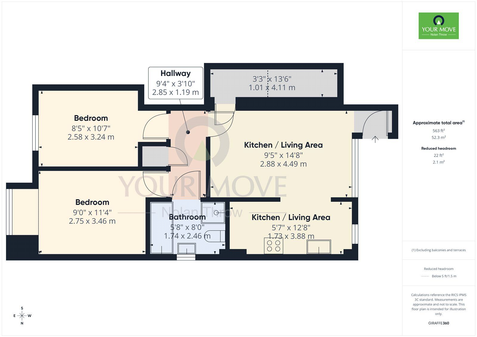 Floorplan of 2 bedroom Flat to rent, Lenborough Road, Buckingham, Buckinghamshire, MK18