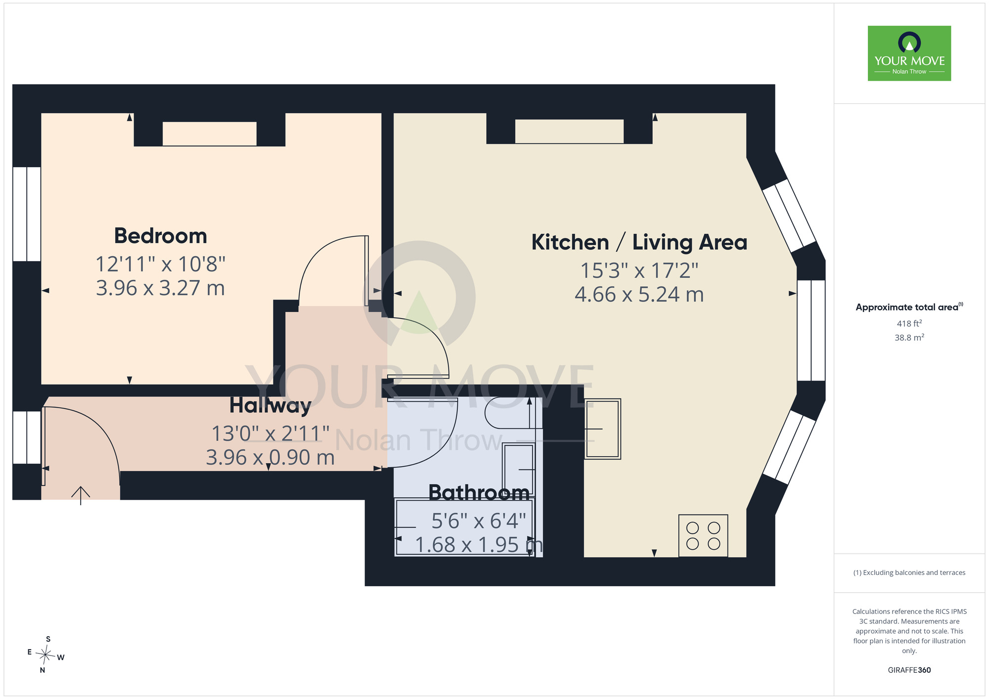 Floorplan of 1 bedroom Flat to rent, Sheep Street, Northampton, Northamptonshire, NN1