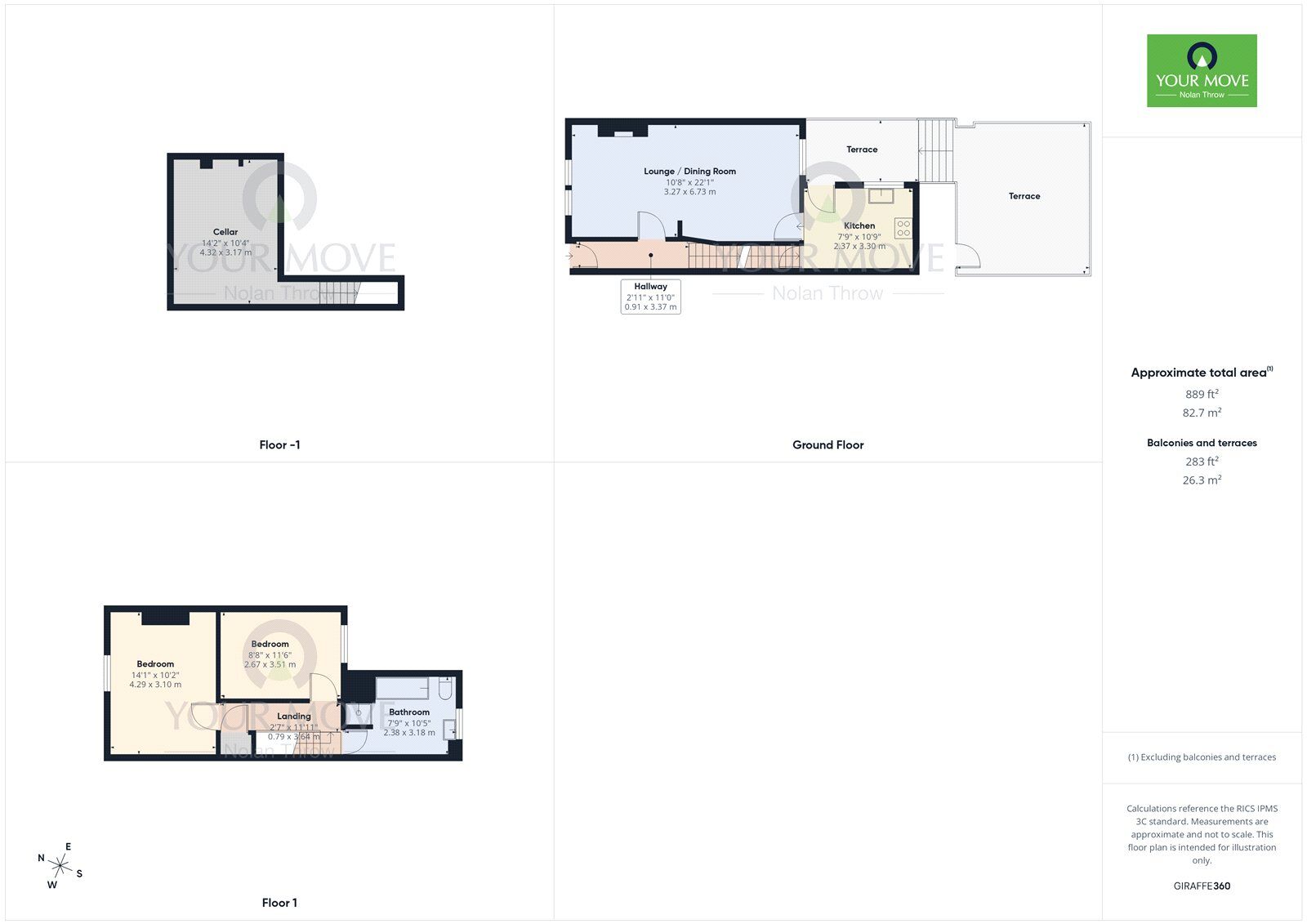Floorplan of 2 bedroom Mid Terrace House to rent, Stanhope Road, Northampton, Northamptonshire, NN2