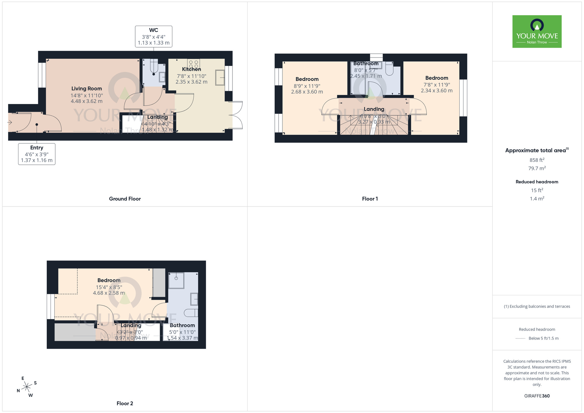 Floorplan of 3 bedroom Semi Detached House for sale, Ashton Way, Kingsthorpe, Northampton, NN2