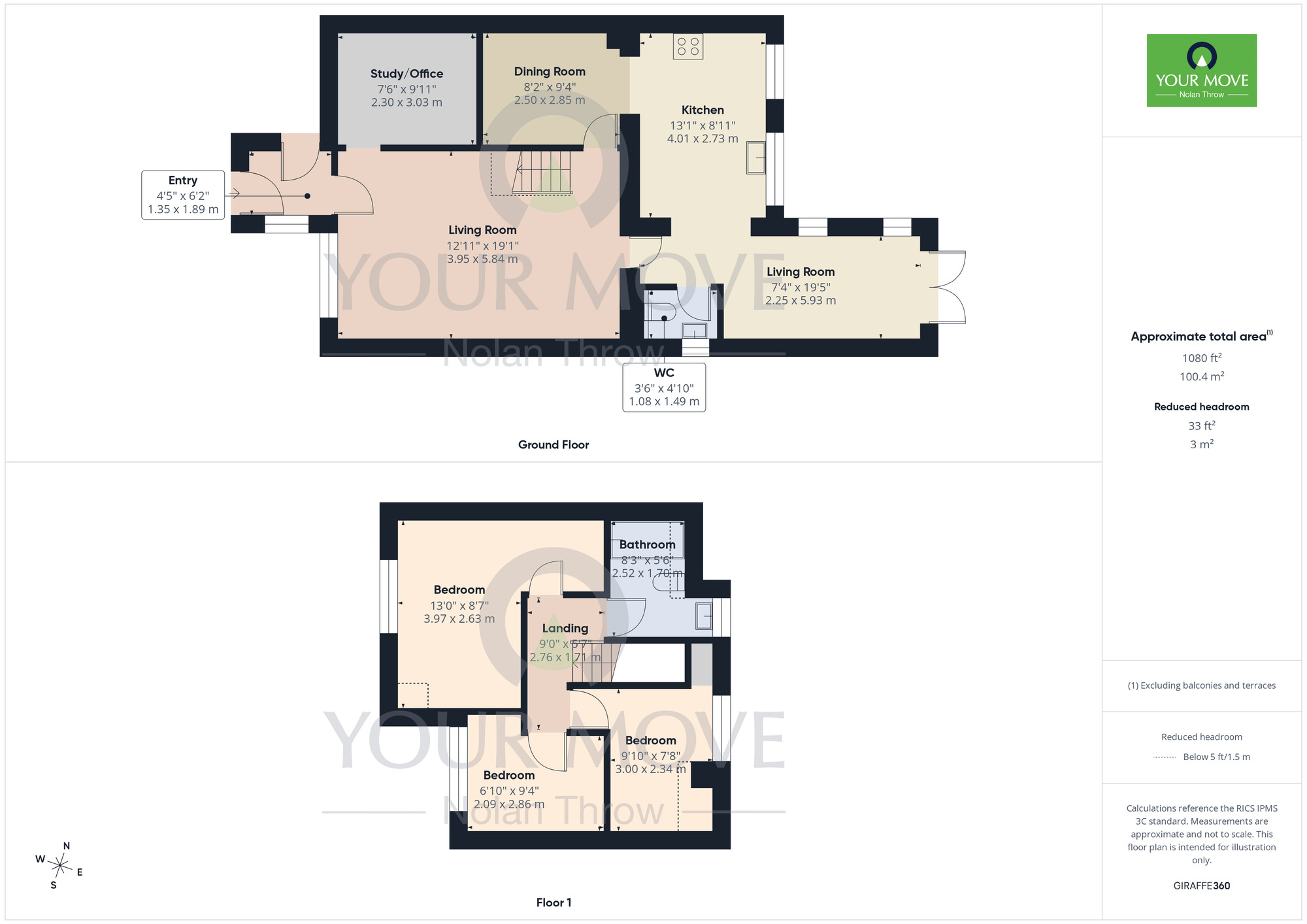 Floorplan of 3 bedroom Detached House for sale, Cottingham Drive, Moulton, Northampton, NN3