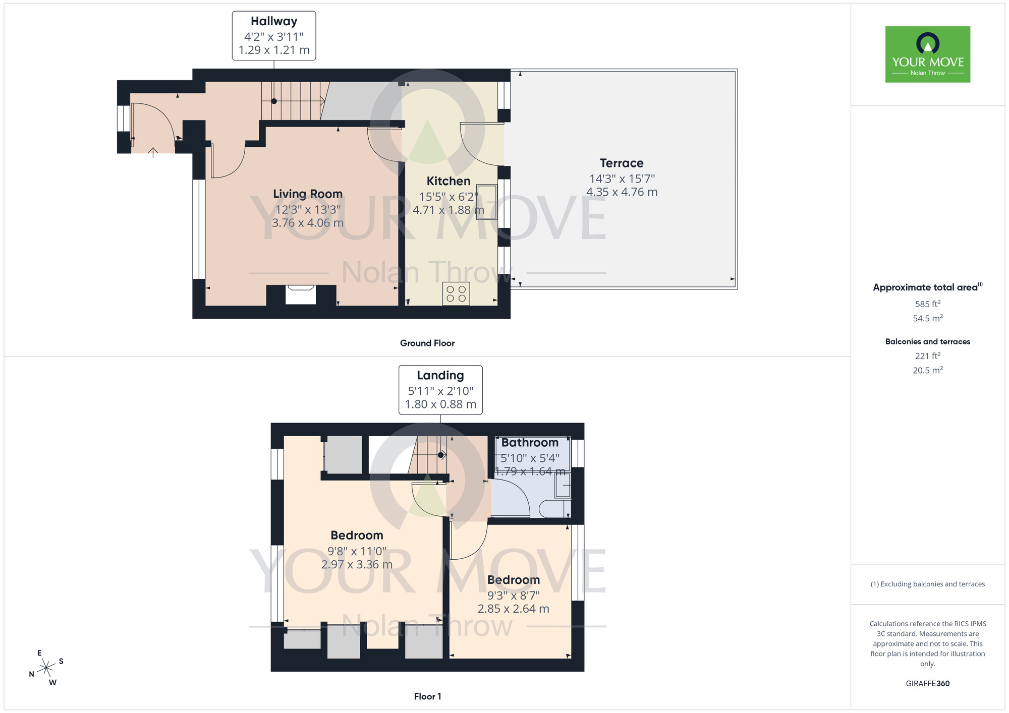Floorplan of 2 bedroom Mid Terrace House for sale, Barnwell Road, Northampton, Northamptonshire, NN2