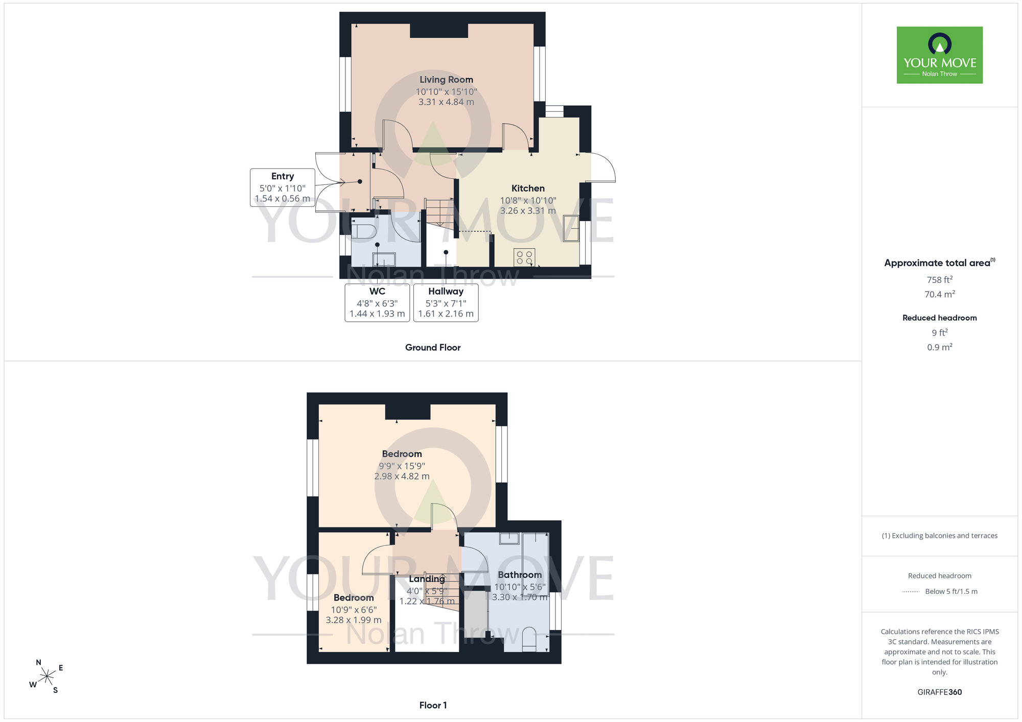 Floorplan of 2 bedroom Mid Terrace House for sale, Lindsay Terrace, Abington, Northampton, NN3