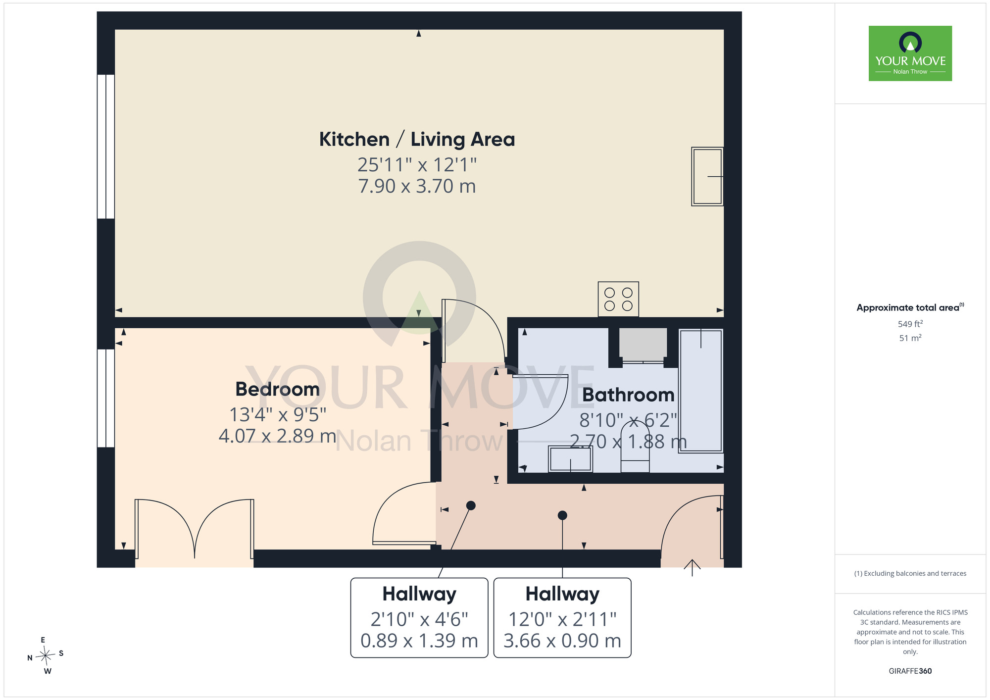 Floorplan of 1 bedroom Flat to rent, Southampton Road, Northampton, Northamptonshire, NN4