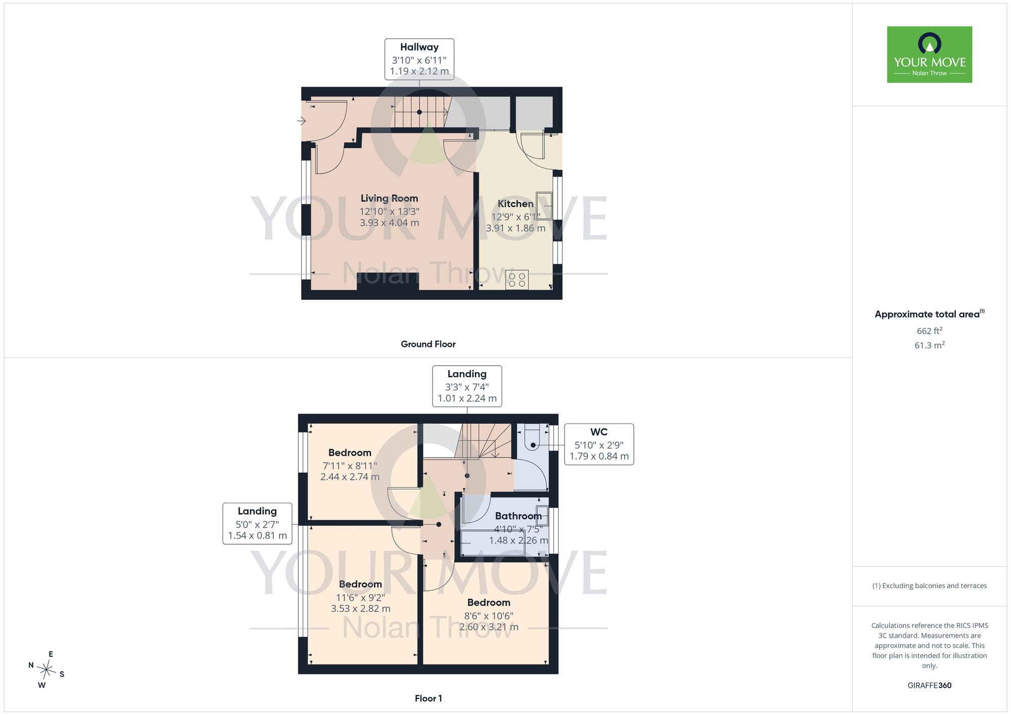 Floorplan of 3 bedroom Mid Terrace House for sale, Birchfield Road East, Northampton, Northamptonshire, NN3