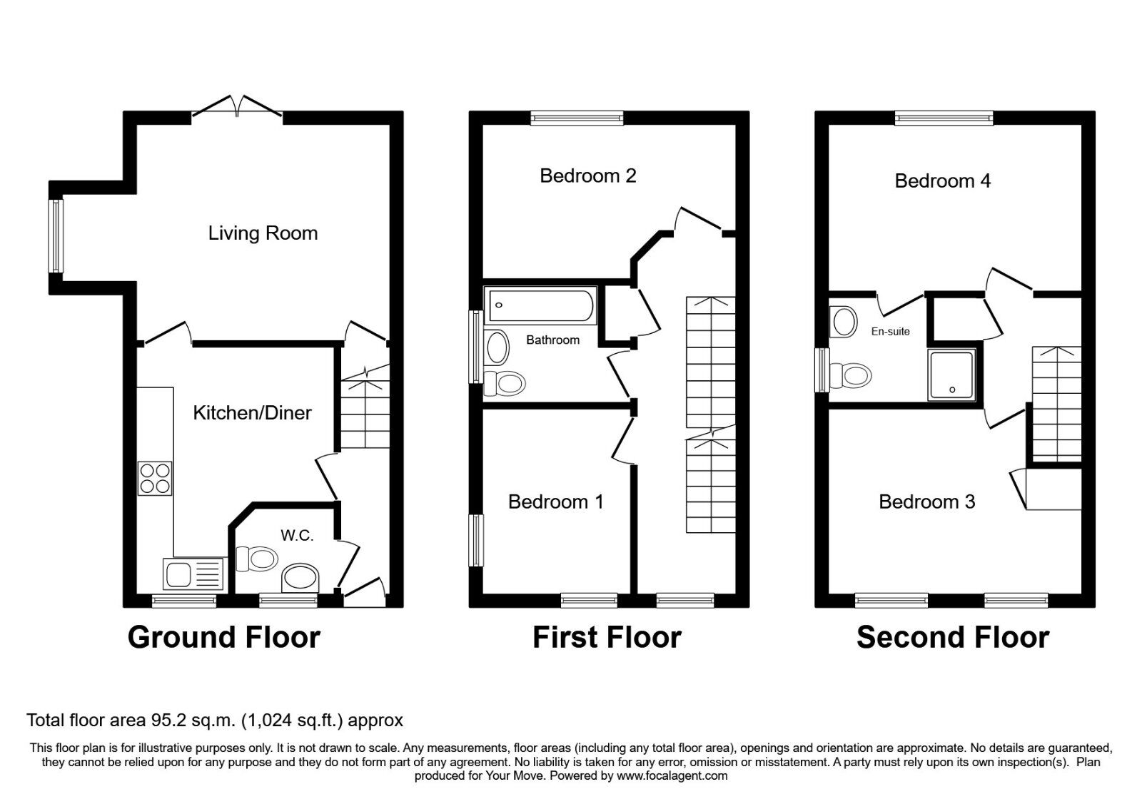 4 bedroom Mid Terrace House for sale, Frome Way, Donnington, TF2 £250,000
