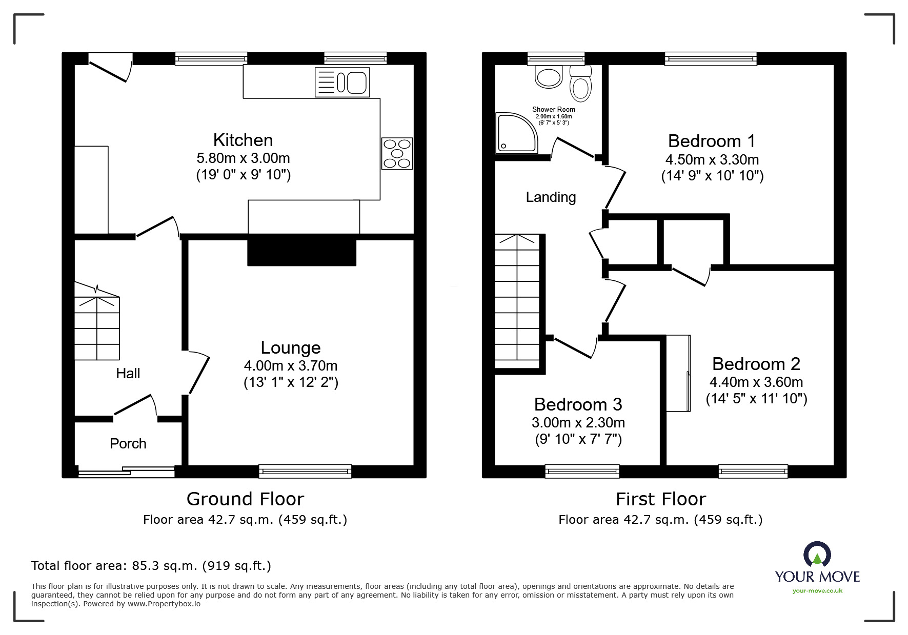 Floorplan of 3 bedroom Semi Detached House to rent, Festival Gardens, Arleston, Shropshire, TF1