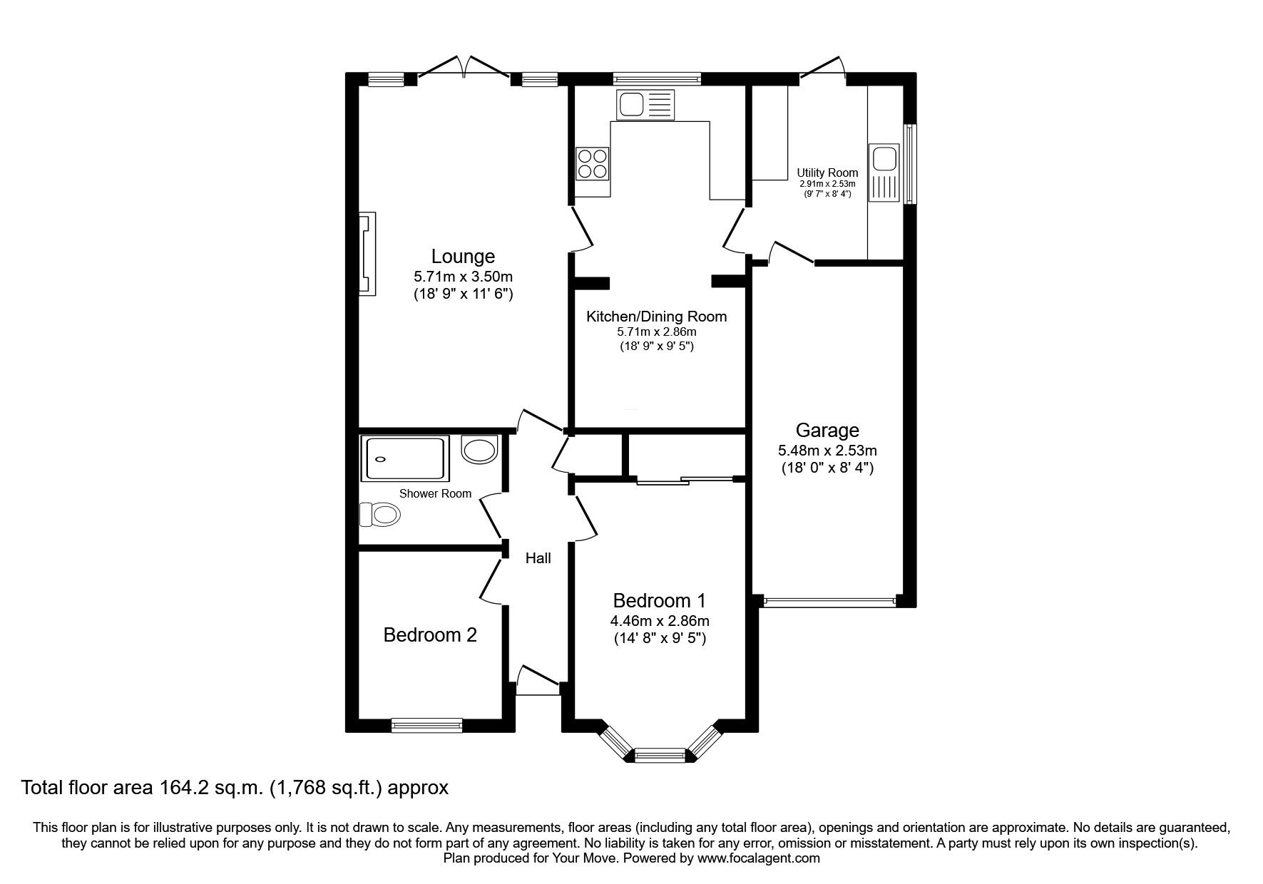 2 bedroom Detached Bungalow for sale, Harrison Gardens, Dawley Road