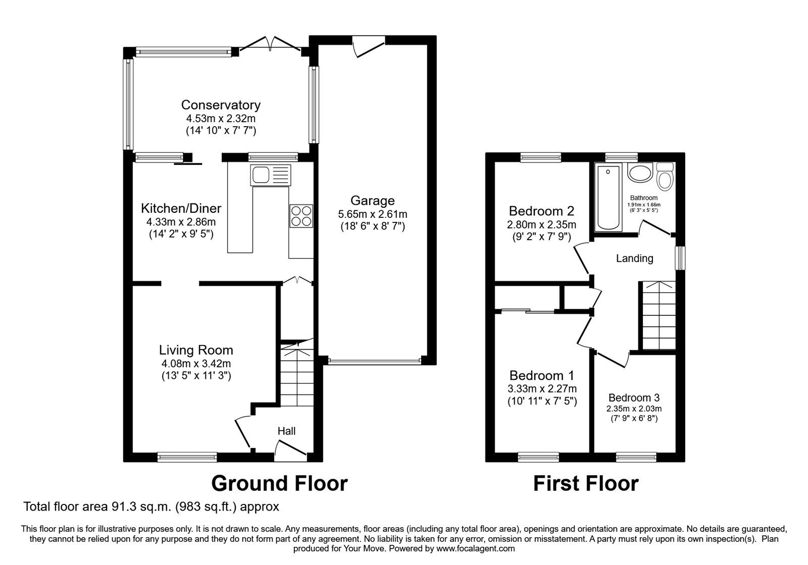 Floorplan of 3 bedroom Semi Detached House for sale, Saxon Court, Apley, Shropshire, TF1