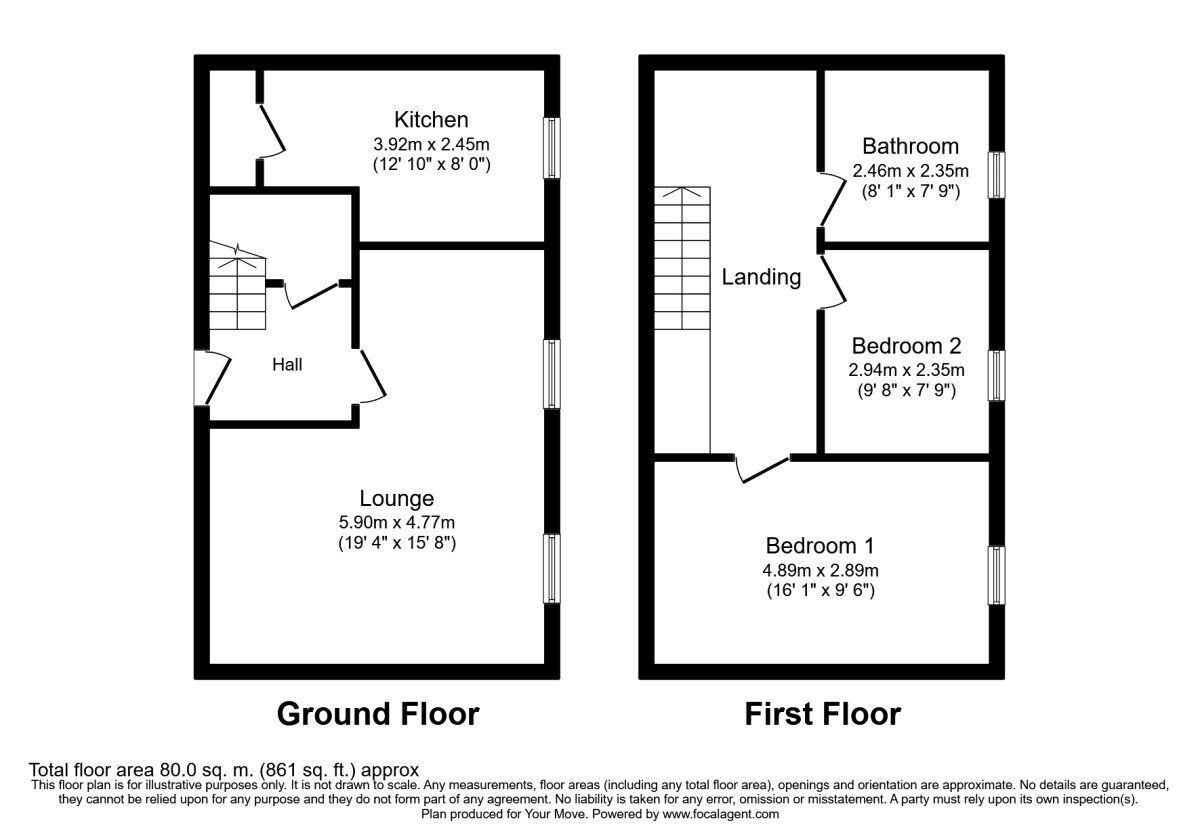 Floorplan of 2 bedroom  Flat to rent, Church Street, Prees, Shropshire, SY13