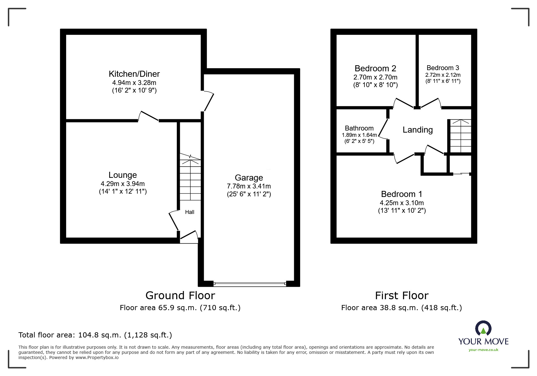 Floorplan of 3 bedroom Detached House to rent, Pugin Close, Wolverhampton, Staffordshire, WV6