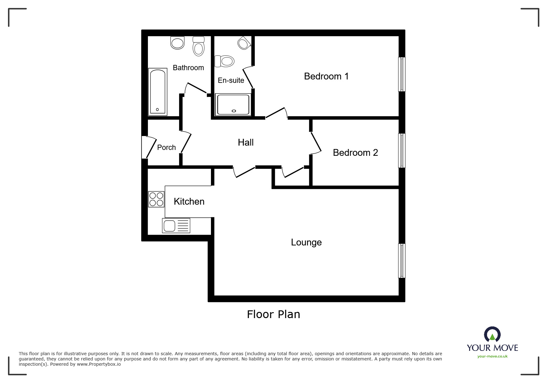 Floorplan of 2 bedroom  Flat to rent, Market Square, Wolverhampton, West Midlands, WV3