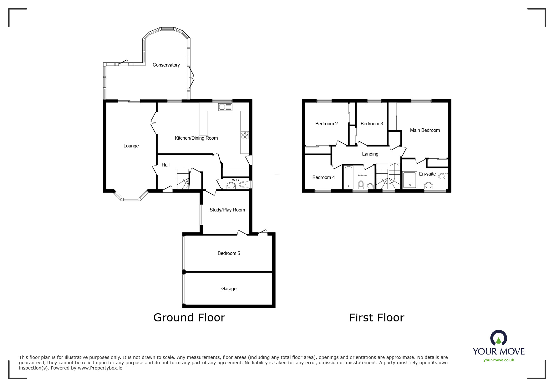 Floorplan of 5 bedroom Detached House to rent, Halcyon Court, Muxton, Shropshire, TF2