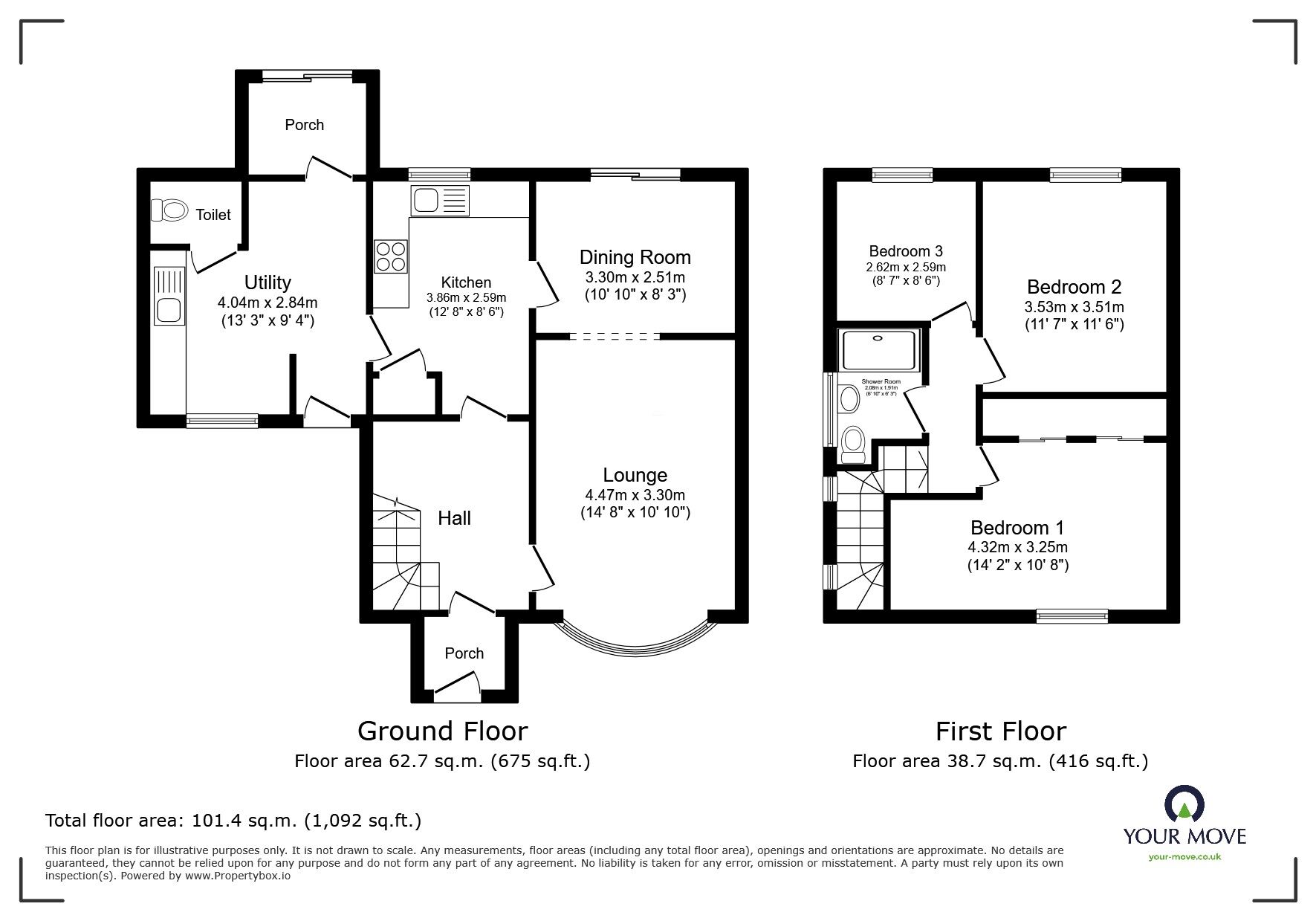Floorplan of 3 bedroom Semi Detached House for sale, Wrekin Drive, Donnington, Shropshire, TF2