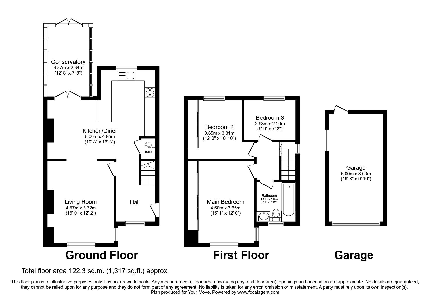 Floorplan of 3 bedroom Semi Detached House for sale, Turreff Avenue, Donnington, Shropshire, TF2