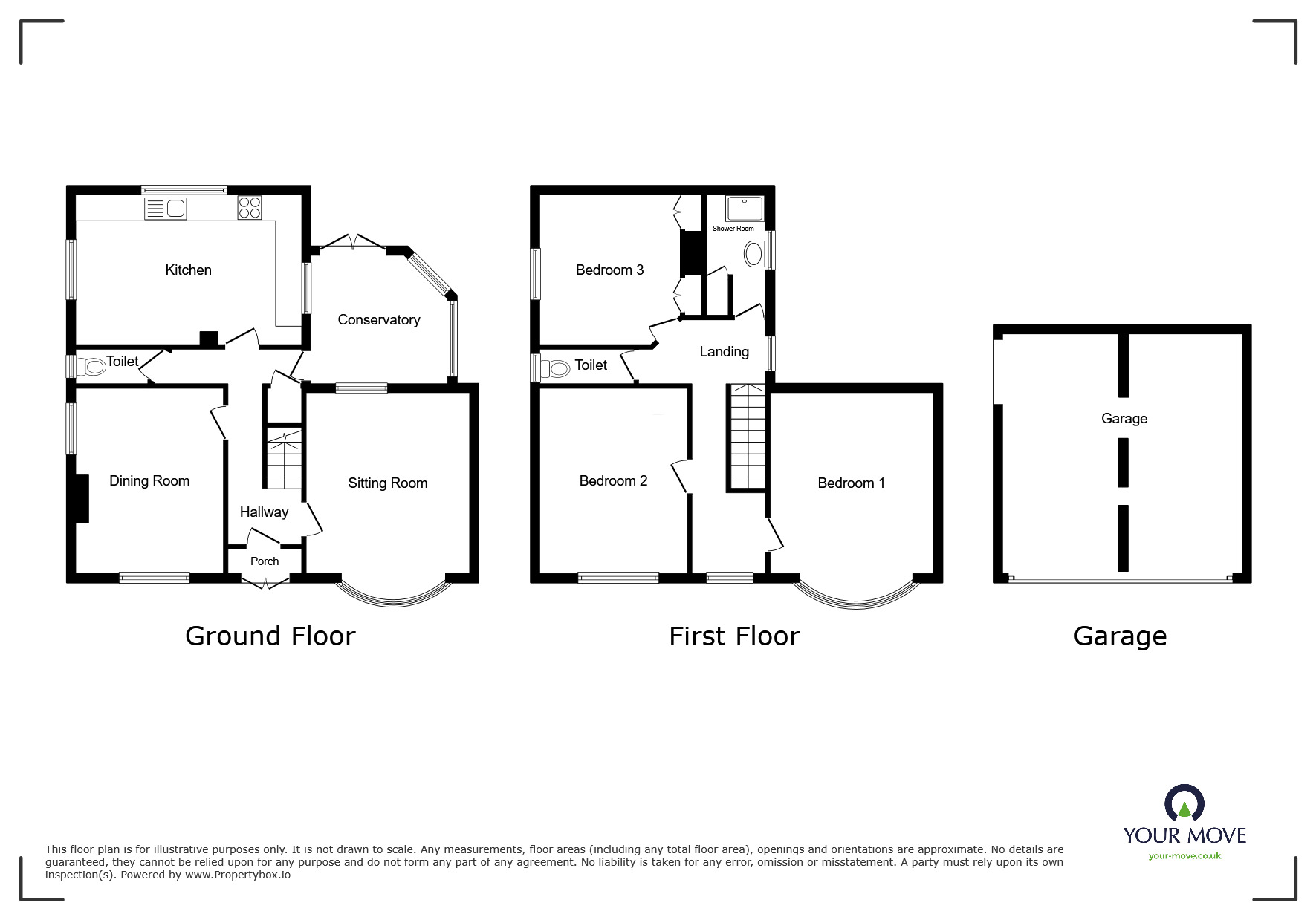 Floorplan of 3 bedroom Detached House for sale, Golf Links Lane, Wellington, Shropshire, TF1