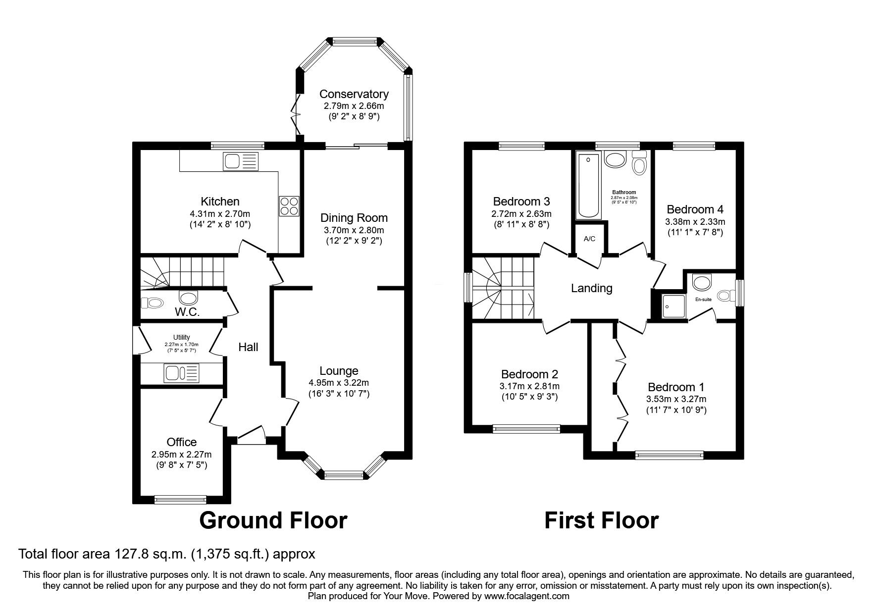 Floorplan of 4 bedroom Detached House for sale, Lawley Gate, Telford, Shropshire, TF4