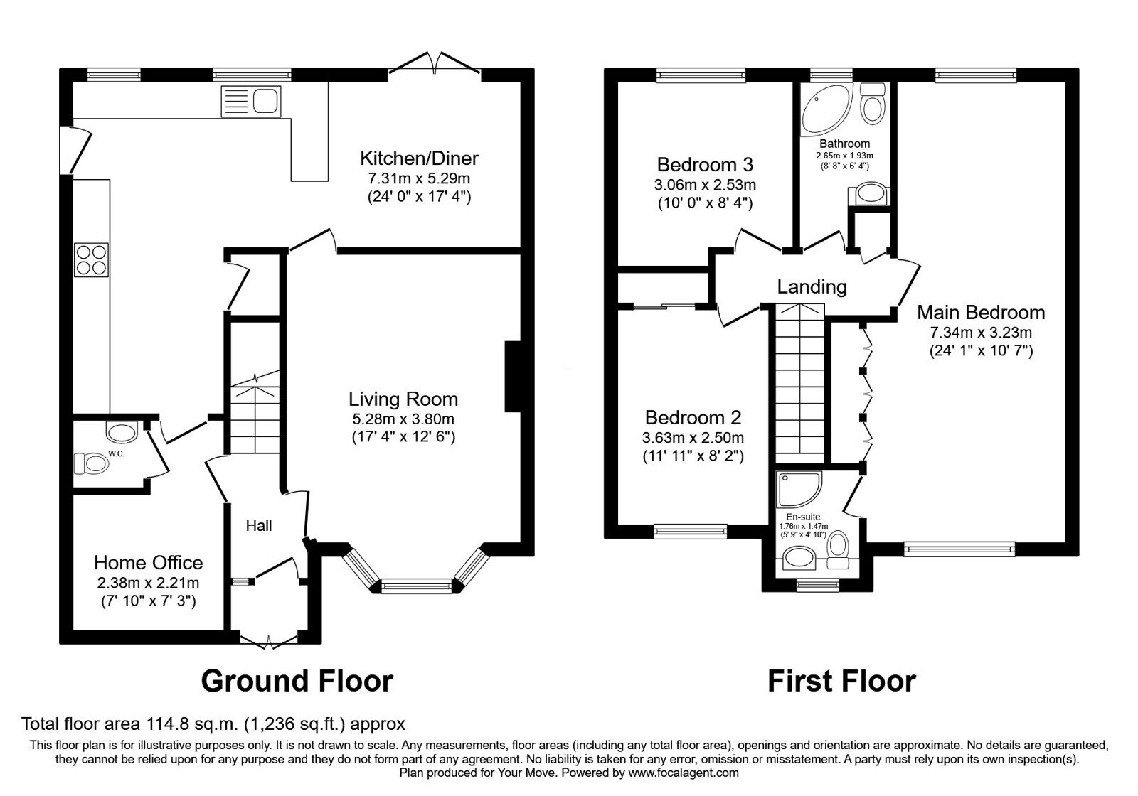 Floorplan of 3 bedroom Detached House for sale, Swansmede Way, Telford, Telford And Wrekin,, TF3