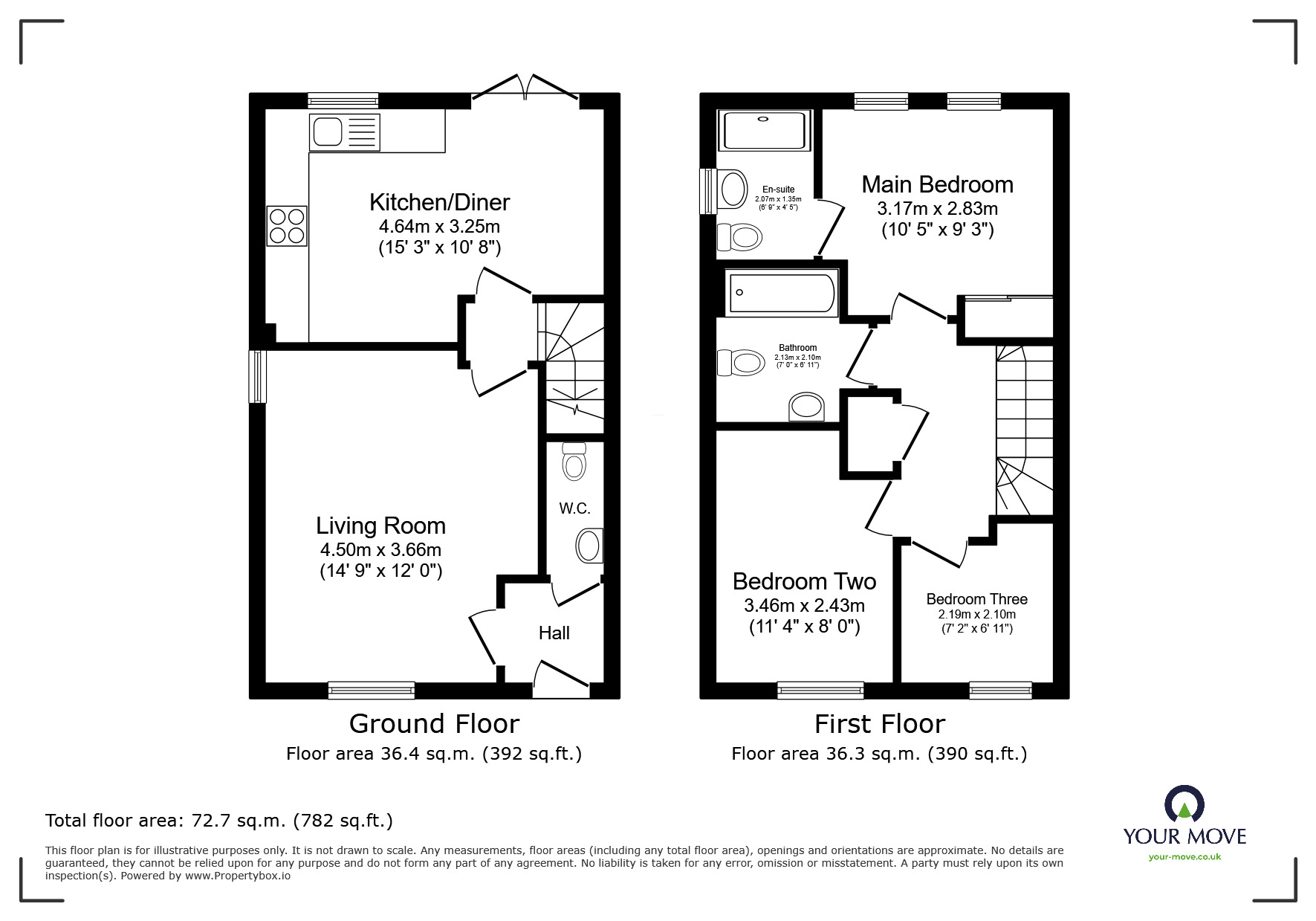 Floorplan of 3 bedroom Semi Detached House for sale, Newdale Halt, Telford, Shropshire, TF3