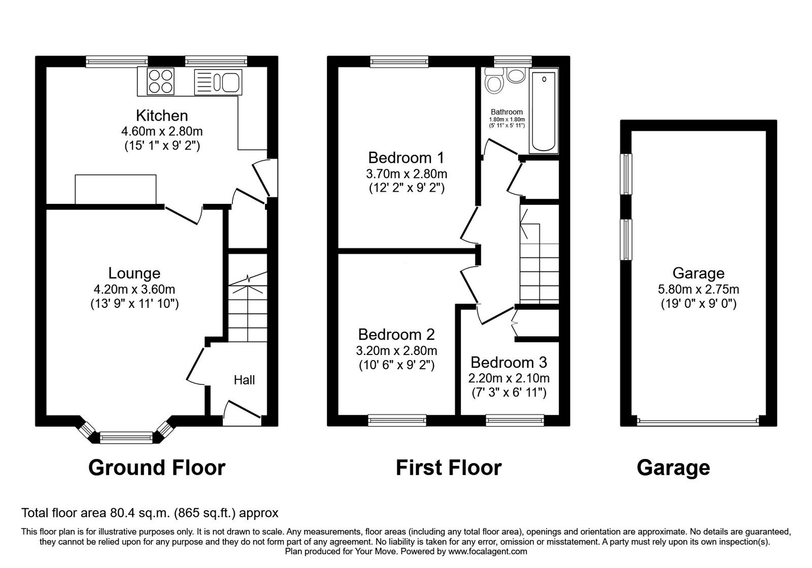 Floorplan of 3 bedroom Semi Detached House for sale, Arleston Lane, Arleston, Telford And Wrekin,, TF1