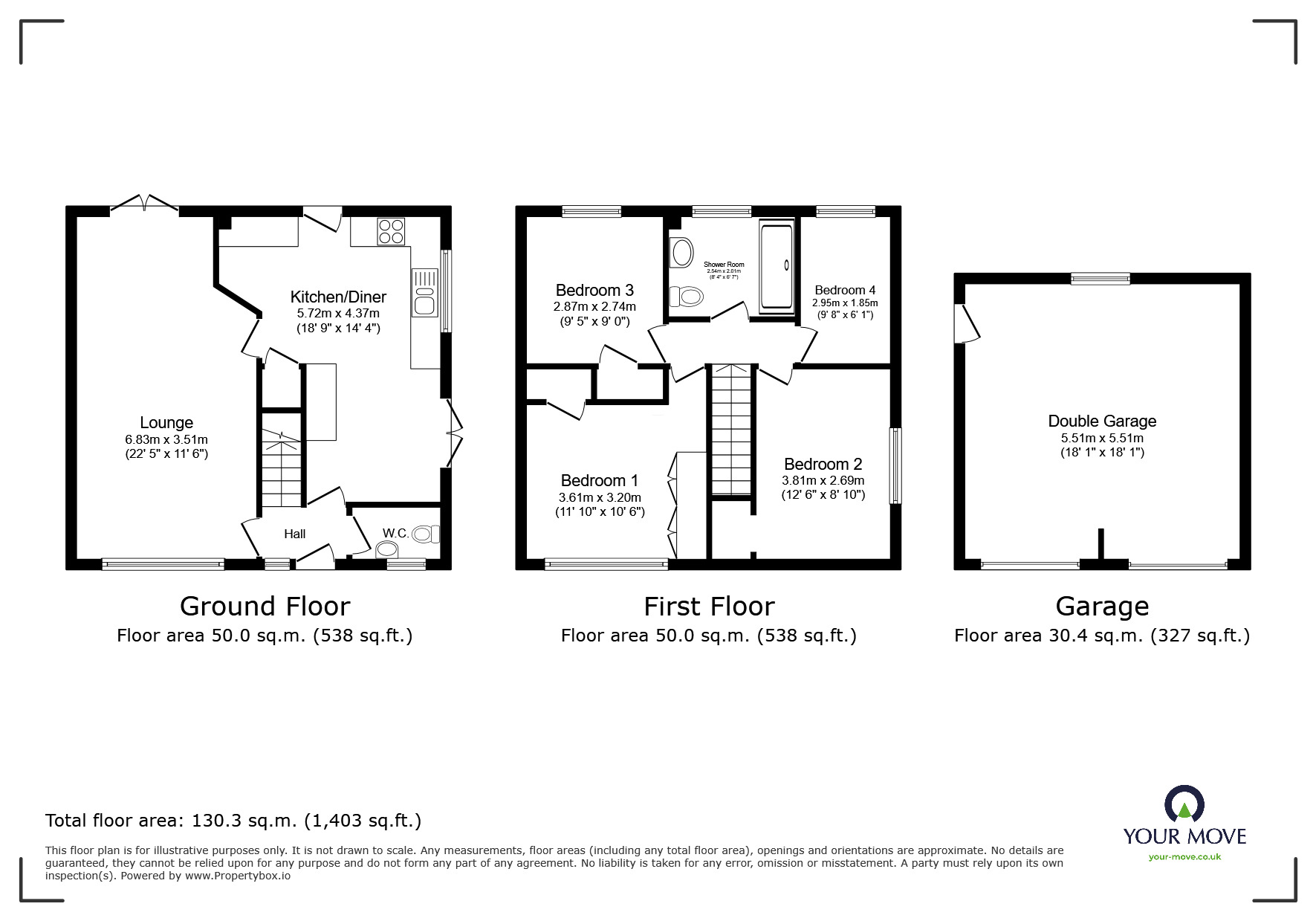 Floorplan of 4 bedroom Semi Detached House for sale, Millstream Way, Leegomery, Shropshire, TF1
