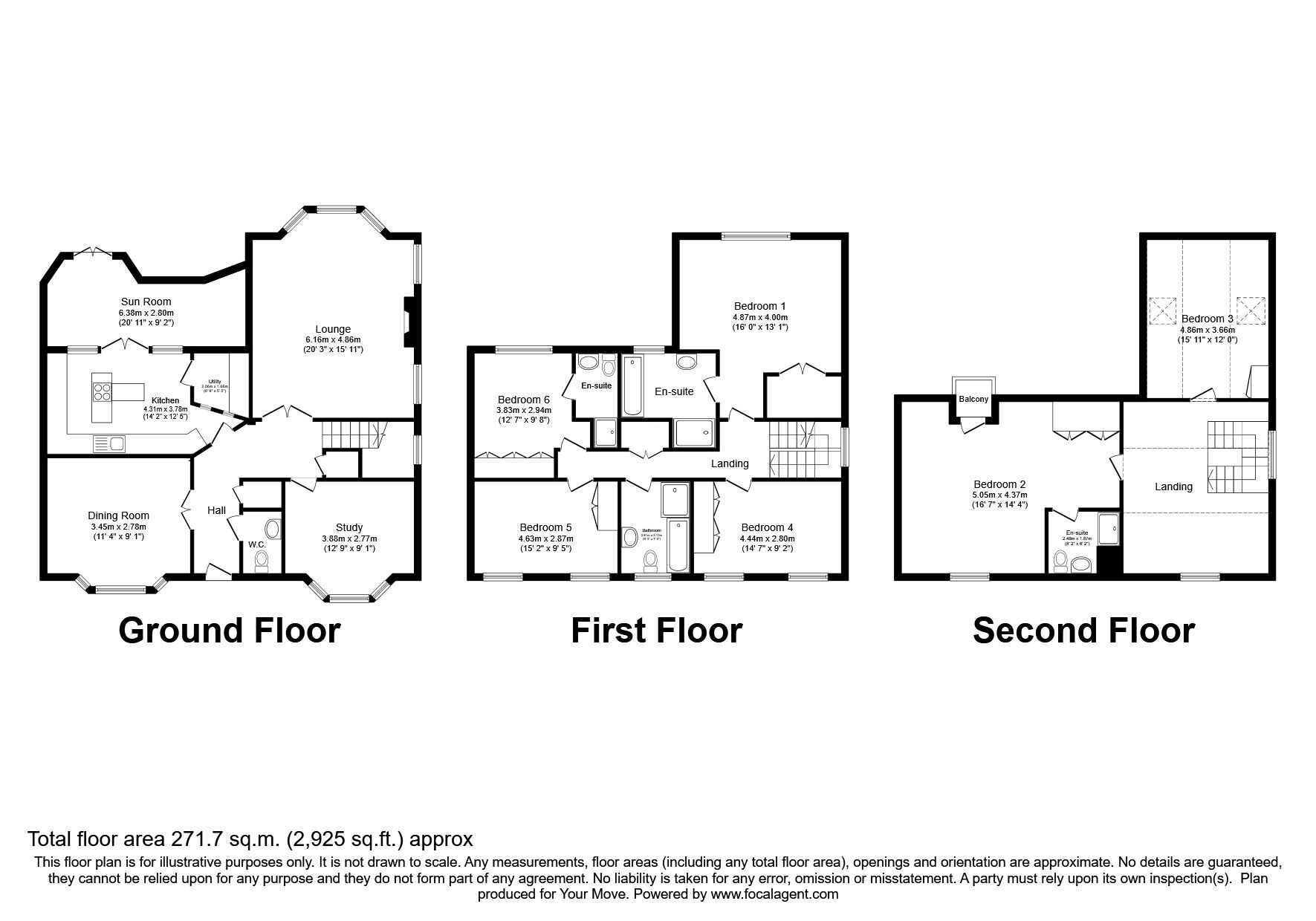 Floorplan of 6 bedroom Detached House for sale, Cherry Tree Close, Wellington, Shropshire, TF1