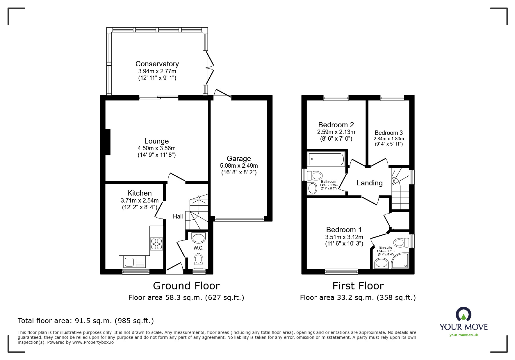 Floorplan of 3 bedroom Detached House for sale, Low Valley Close, Ketley, Shropshire, TF1