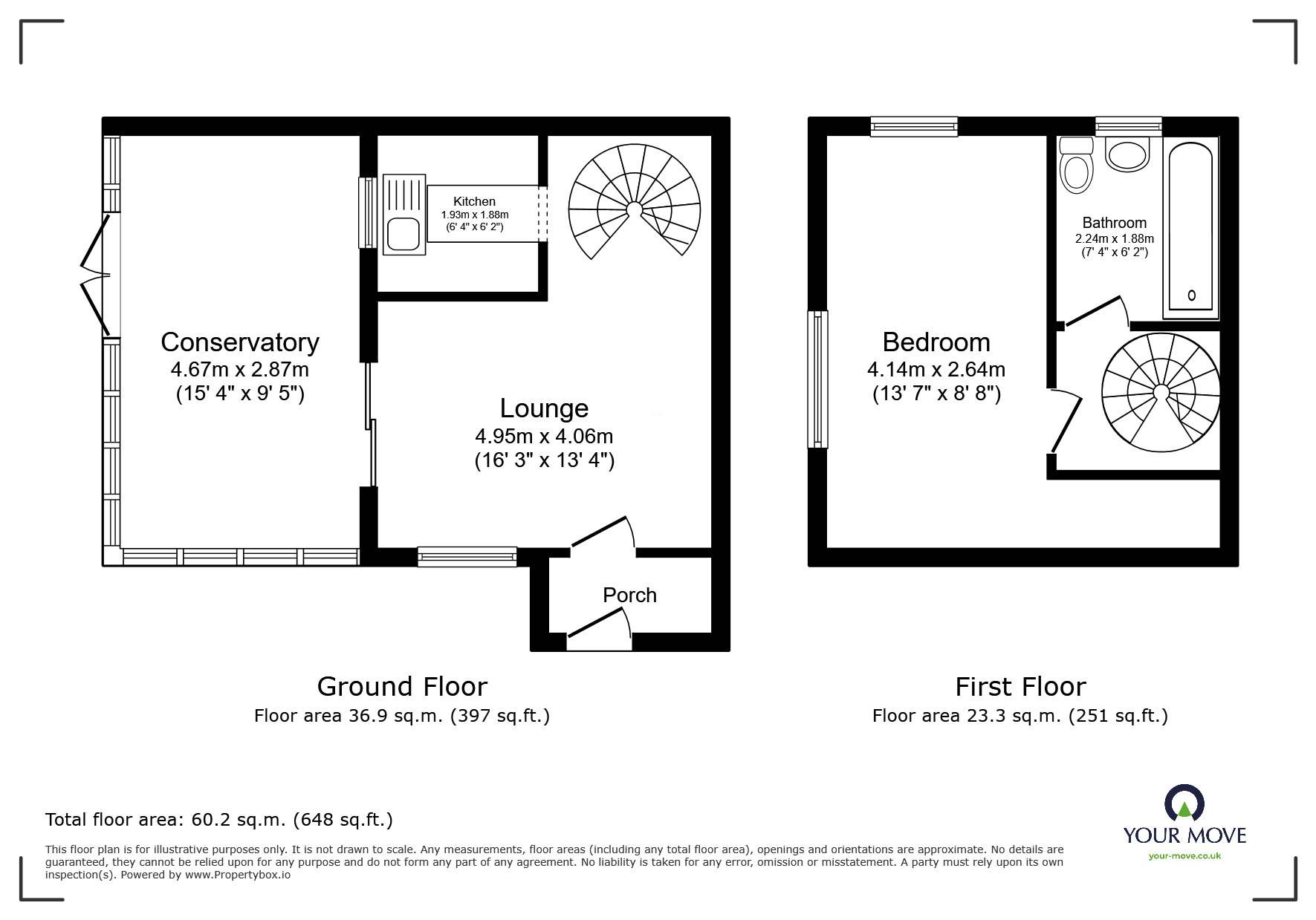 Floorplan of 1 bedroom End Terrace House for sale, Mercia Drive, Leegomery, Shropshire, TF1
