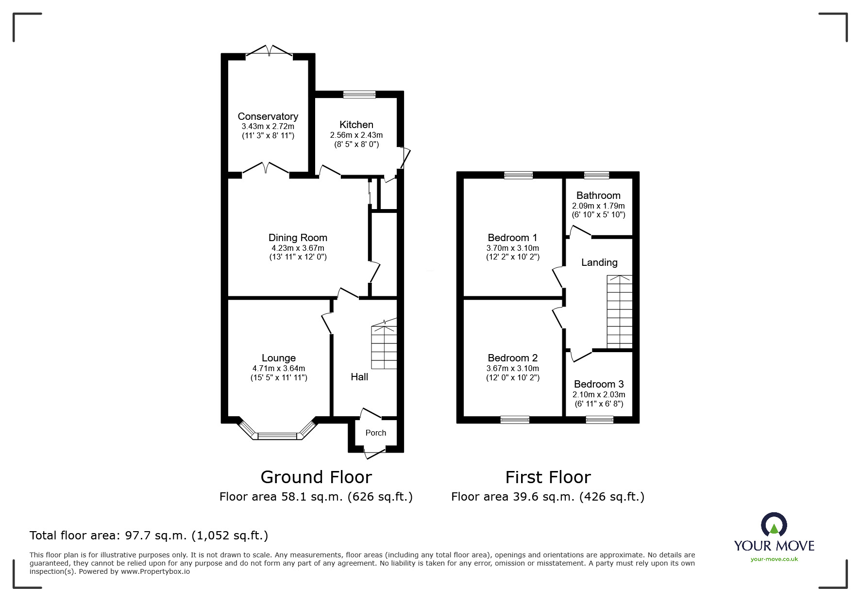 Floorplan of 3 bedroom Semi Detached House for sale, Blackhalve Lane, Wolverhampton, West Midlands, WV11