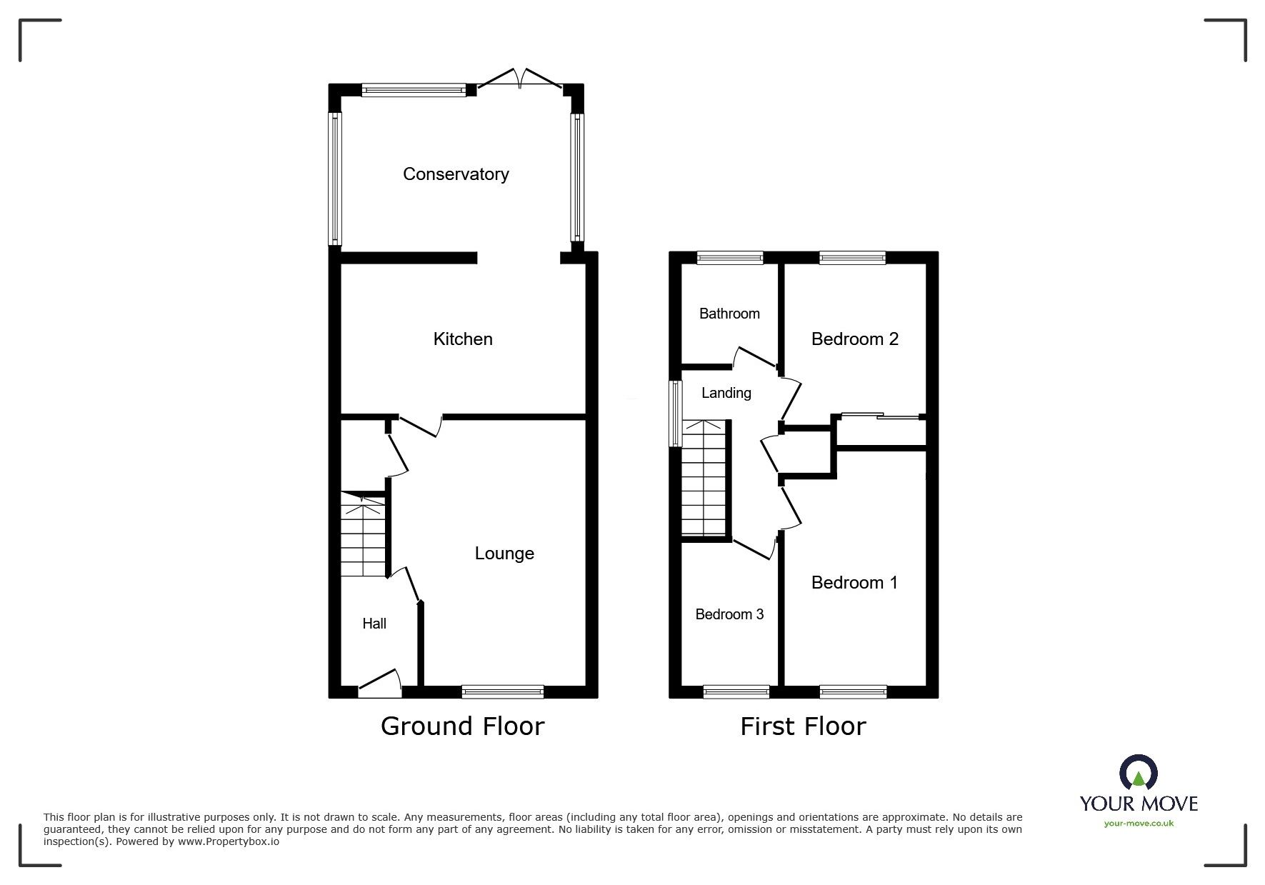 Floorplan of 3 bedroom Semi Detached House for sale, Sorrel Close, Featherstone, Staffordshire, WV10