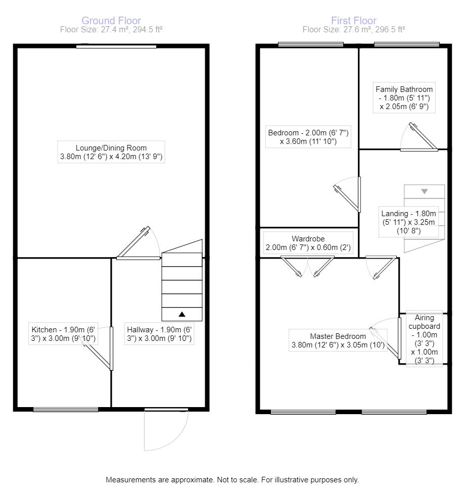 Floorplan of 2 bedroom Mid Terrace House to rent, Trafalgar Close, Muxton, Shropshire, TF2