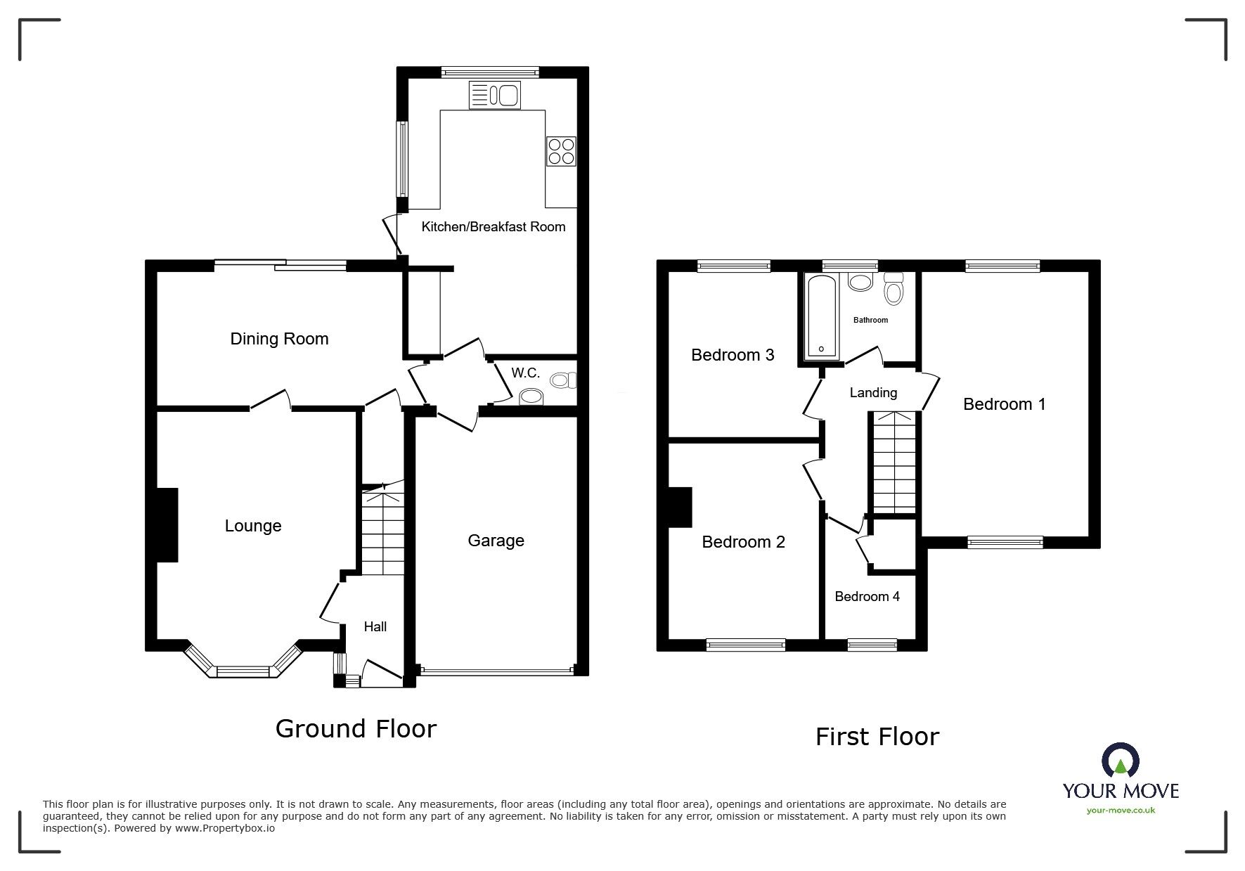 Floorplan of 4 bedroom Detached House to rent, Severn Way, Cressage, Shropshire, SY5