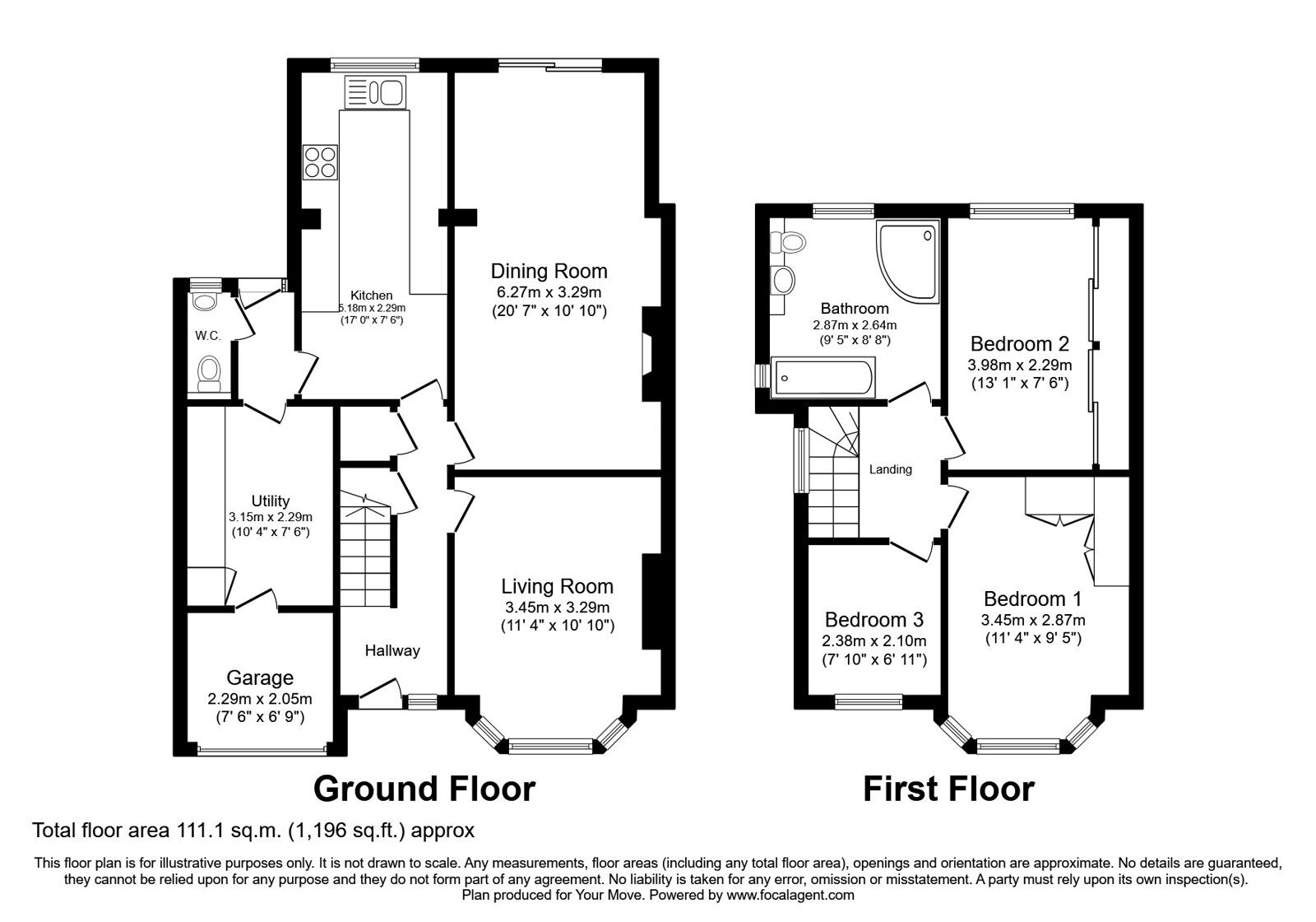 Floorplan of 3 bedroom Semi Detached House for sale, Sandringham Avenue, Willenhall, West Midlands, WV12