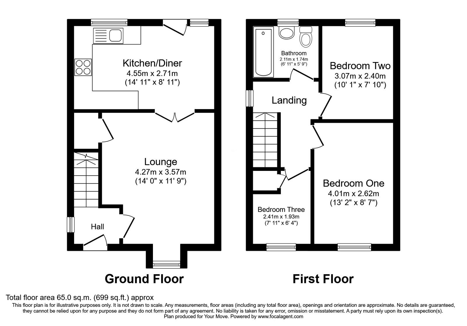 Floorplan of 3 bedroom Semi Detached House for sale, Hopkins Heath, Telford, Shropshire, TF5