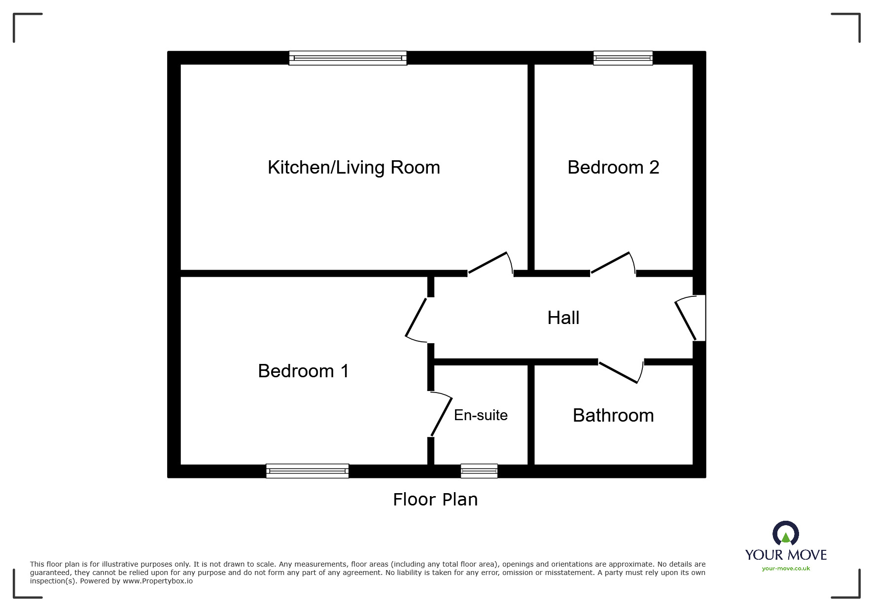 Floorplan of 2 bedroom Flat to rent, Prestwood Road, Wolverhampton, West Midlands, WV11
