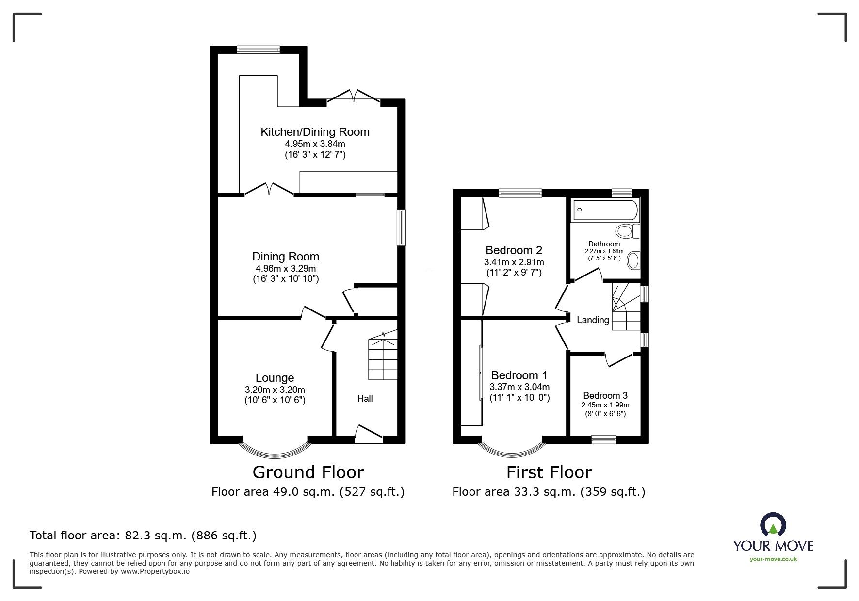 Floorplan of 3 bedroom Semi Detached House for sale, Sundour Crescent, Wolverhampton, West Midlands, WV11