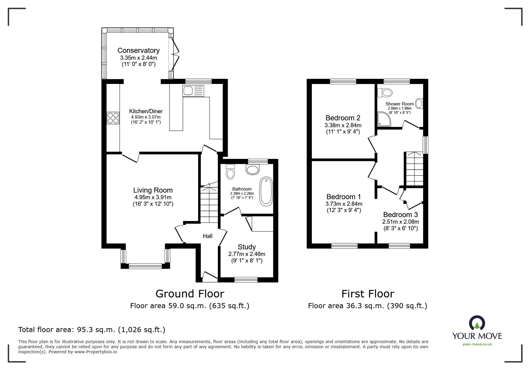 Floorplan of 3 bedroom Detached House for sale, Pasteur Drive, Apley, Shropshire, TF1