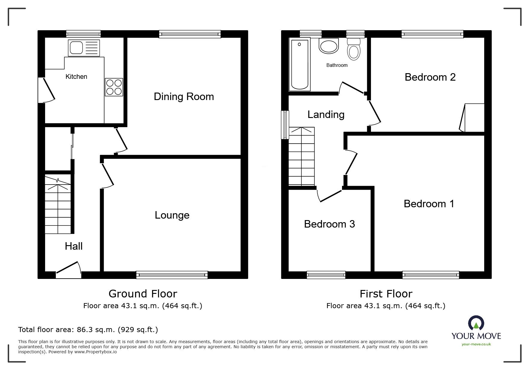Floorplan of 3 bedroom Semi Detached House to rent, Olinthus Avenue, Wolverhampton, West Midlands, WV11