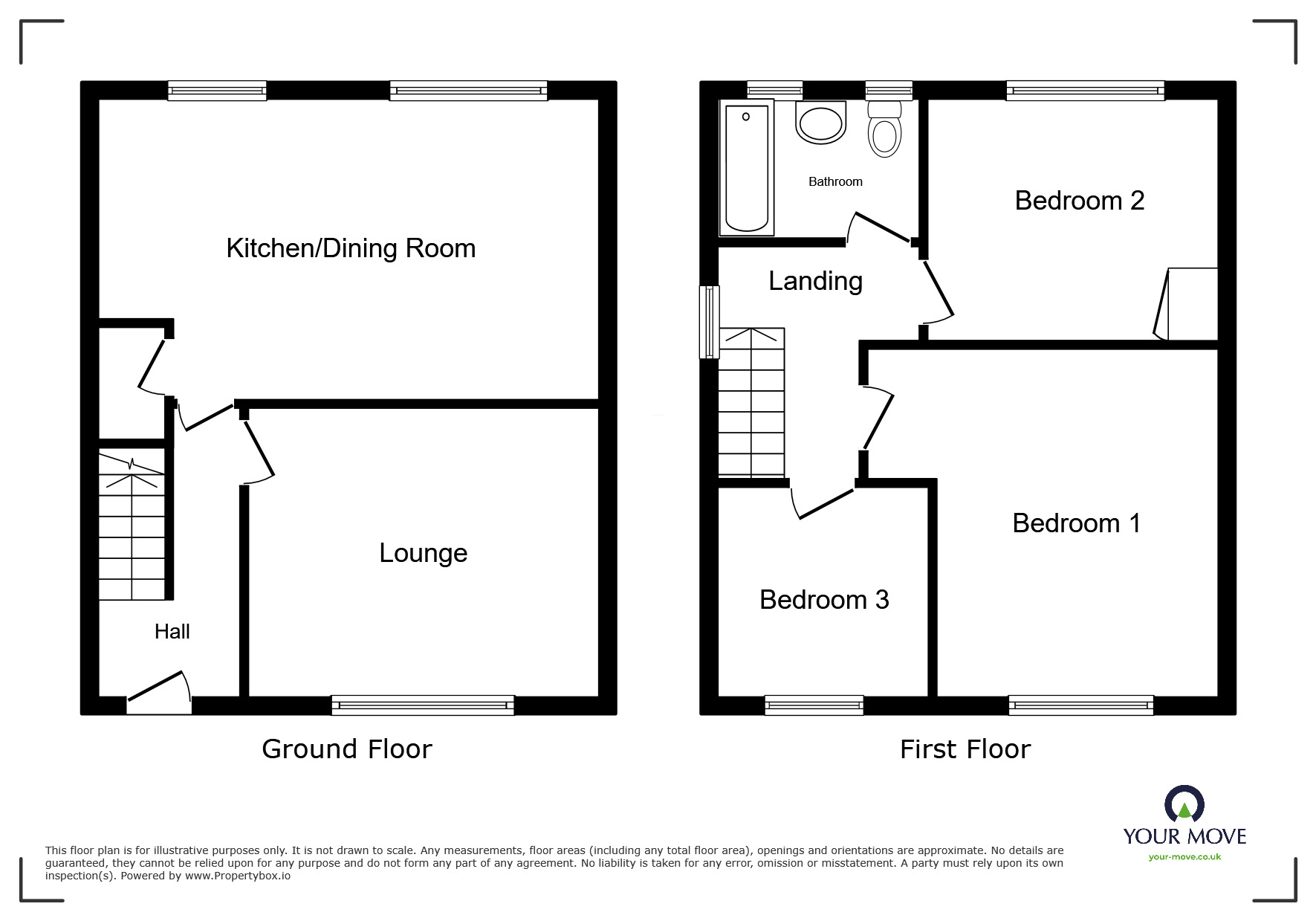 Floorplan of 3 bedroom Semi Detached House to rent, Olinthus Avenue, Wolverhampton, West Midlands, WV11