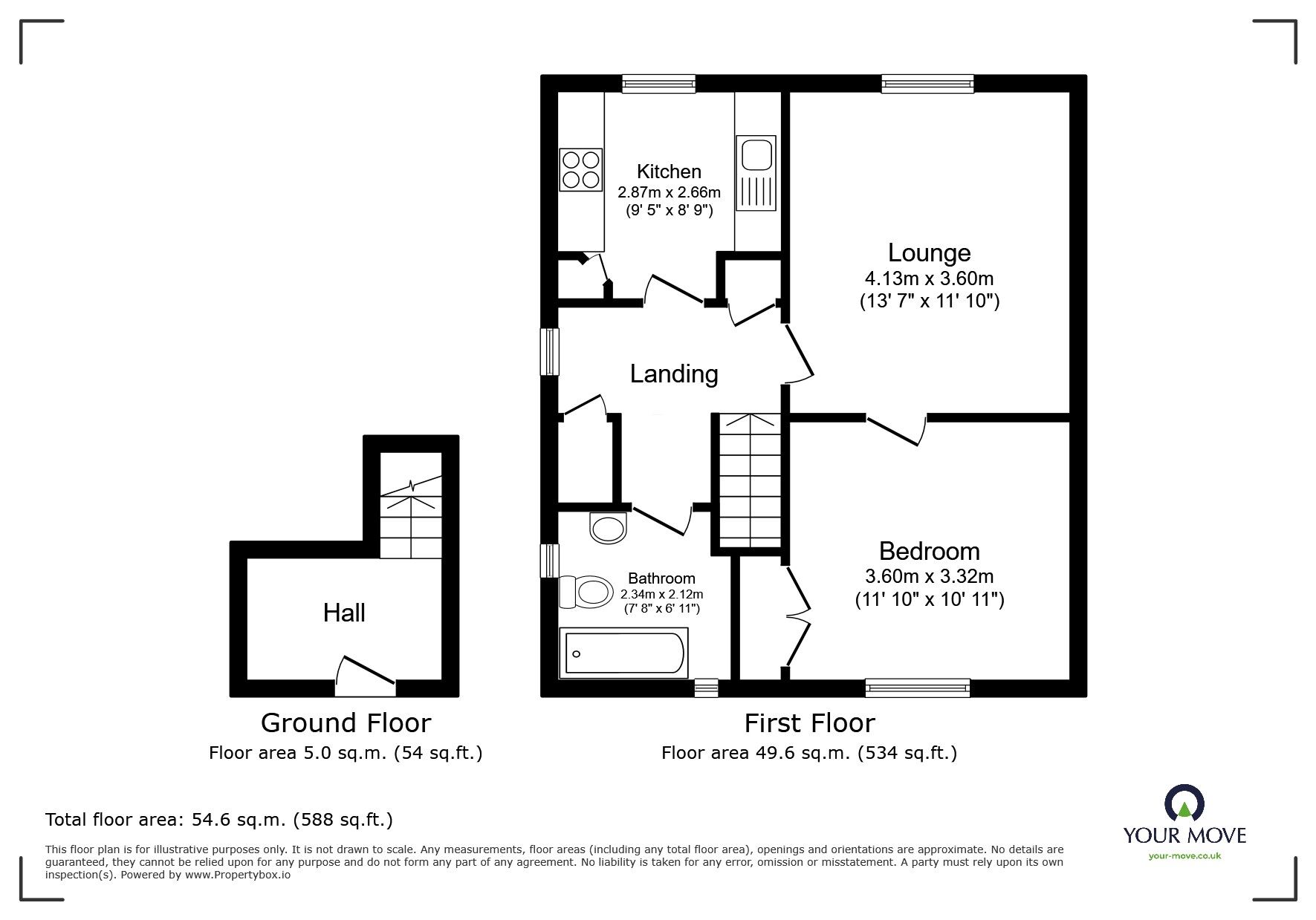 Floorplan of 1 bedroom Flat for sale, Drummond Close, Wolverhampton, West Midlands, WV11
