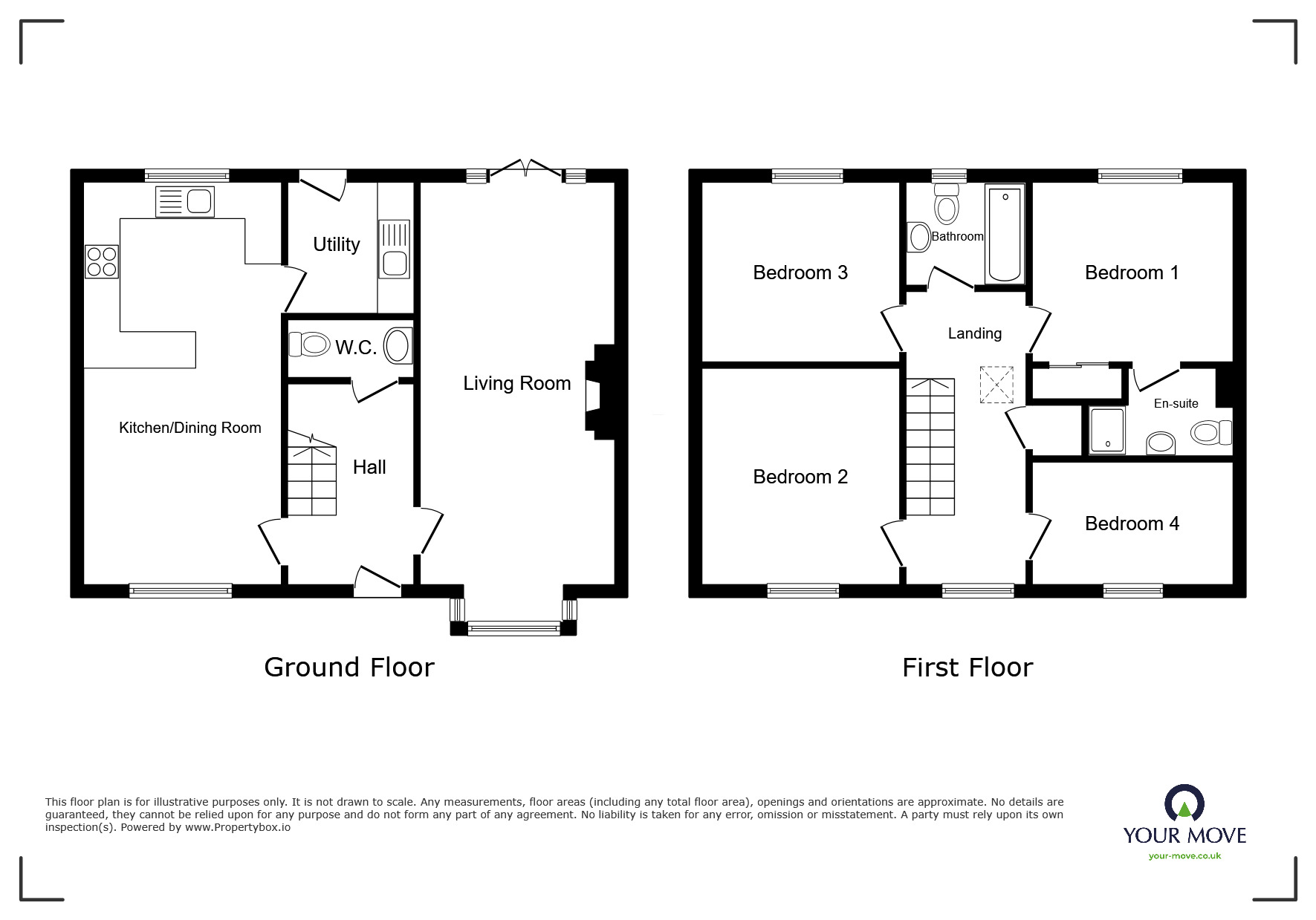 Floorplan of 4 bedroom Detached House to rent, Amaryllis Drive, Apley, Shropshire, TF1
