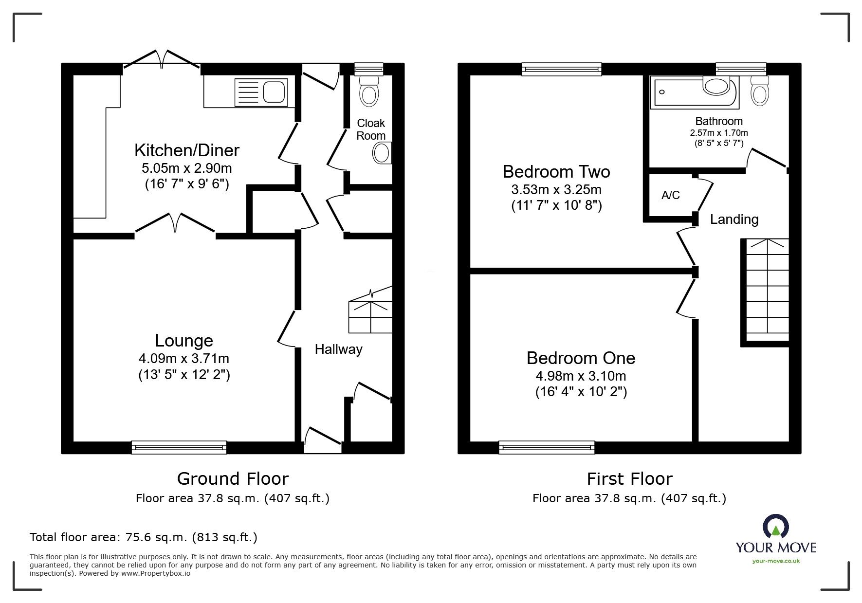 Floorplan of 2 bedroom Mid Terrace House for sale, Purbeck Dale, Dawley, Telford And Wrekin,, TF4
