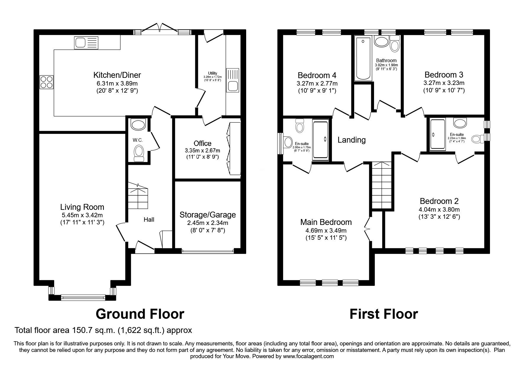 Floorplan of 4 bedroom Detached House for sale, Meyer Crescent, Lawley Bank, Shropshire, TF4