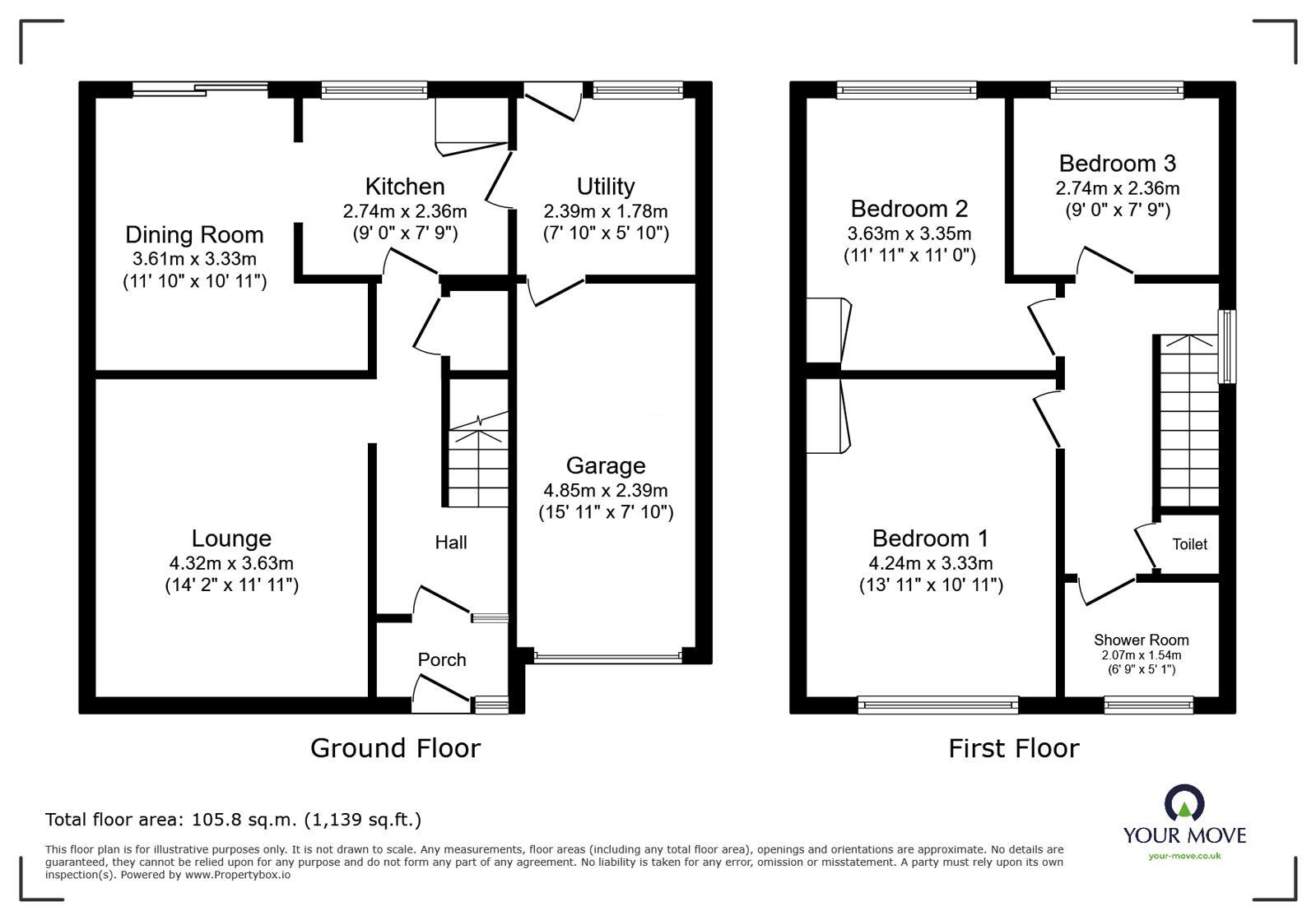 Floorplan of 3 bedroom Semi Detached House to rent, Oakengates Road, Donnington, Shropshire, TF2