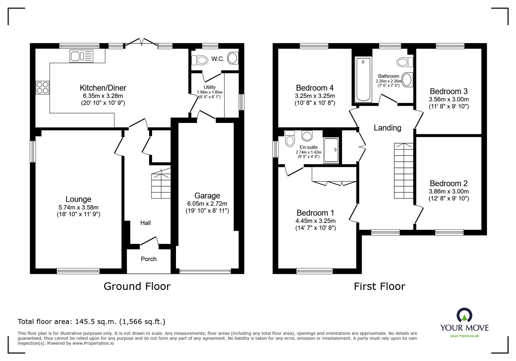 Floorplan of 4 bedroom Detached House for sale, Lily Lane, Apley, Shropshire, TF1