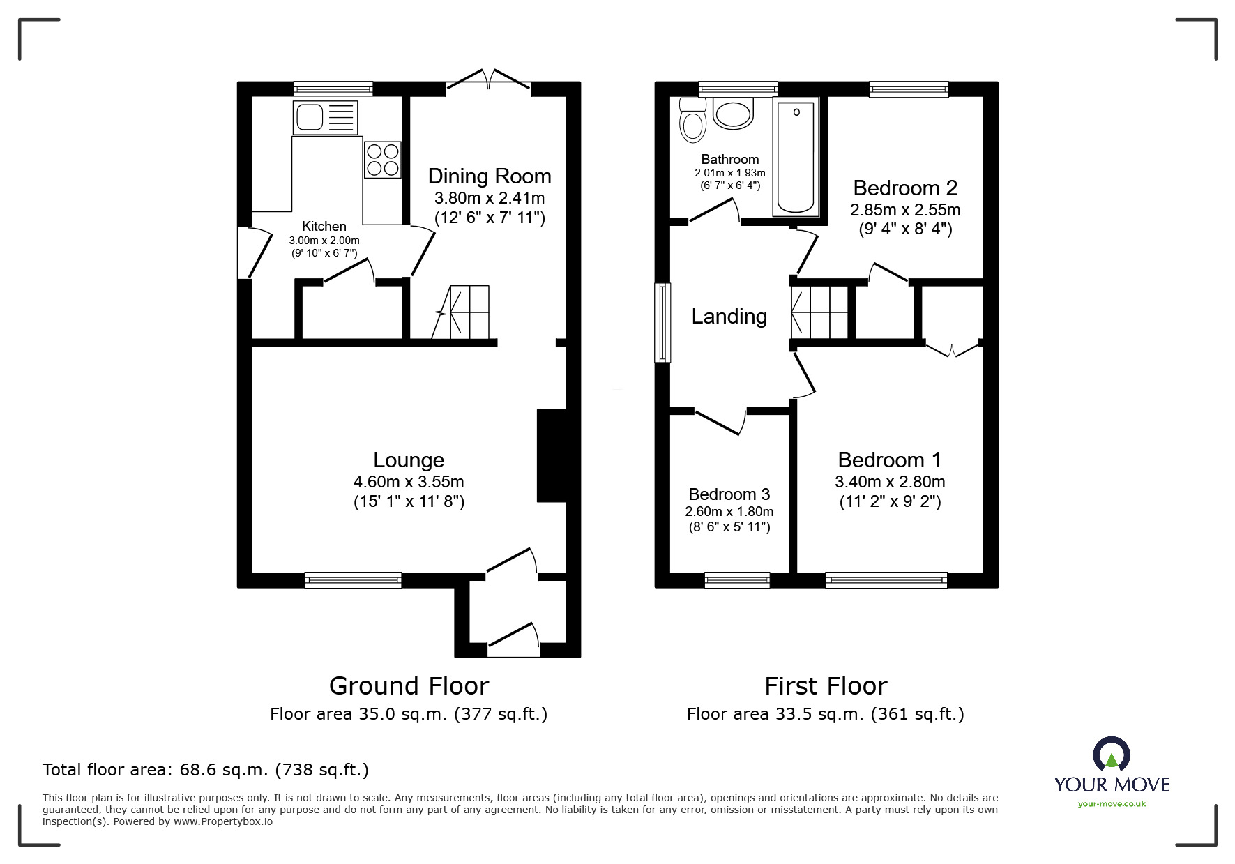 Floorplan of 3 bedroom Semi Detached House for sale, Spruce Drive, Leegomery, Shropshire, TF1