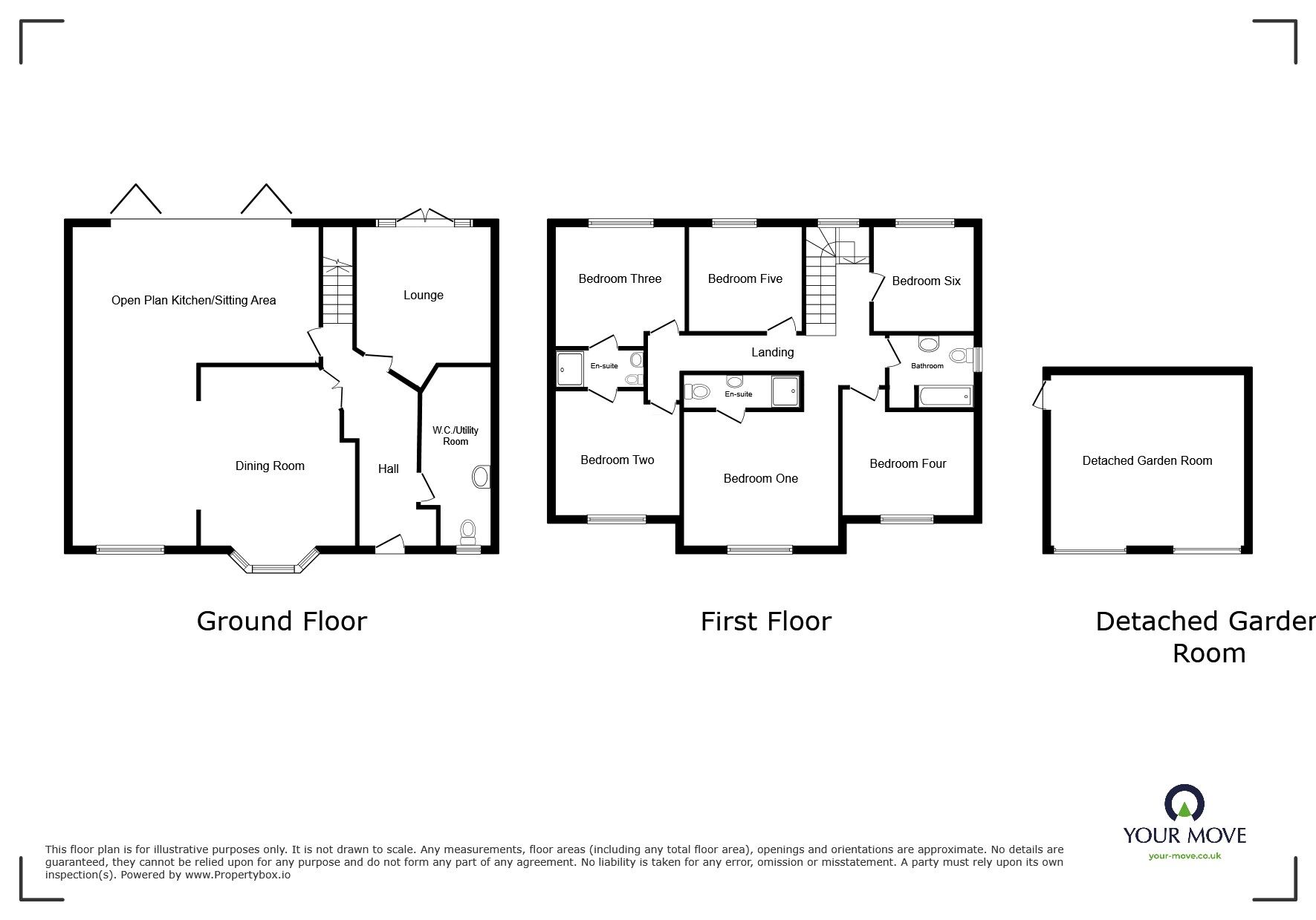 Floorplan of 6 bedroom Detached House for sale, The Garlands, Wolverhampton, West Midlands, WV11