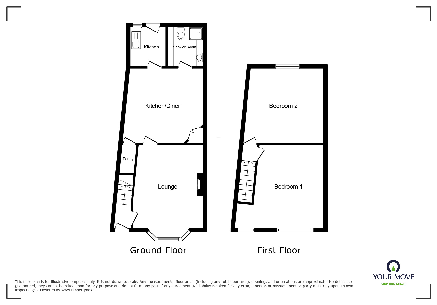 Floorplan of 2 bedroom End Terrace House to rent, Haybridge Road, Wellington, Shropshire, TF1